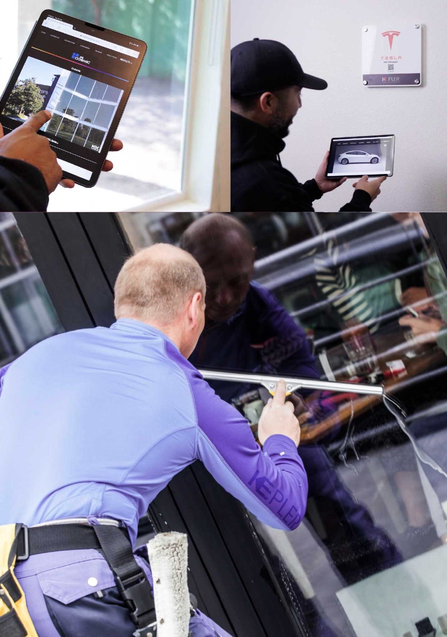 Kepler Expert Applying Anti-Graffiti Window Film to a Joliet Shop Front