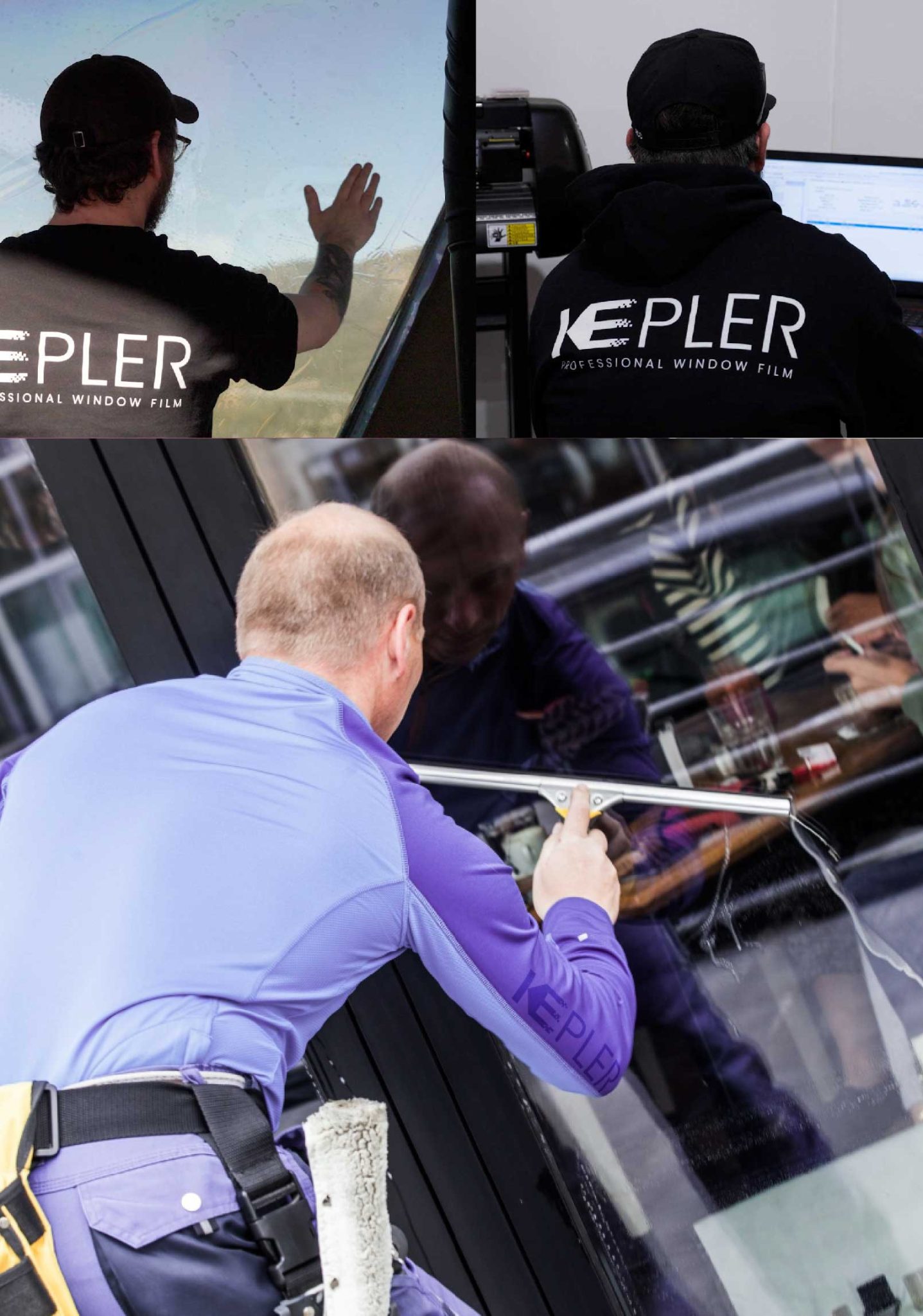 Kepler Expert Applying Anti-Graffiti Window Film to a Bolingbrook Shop Front