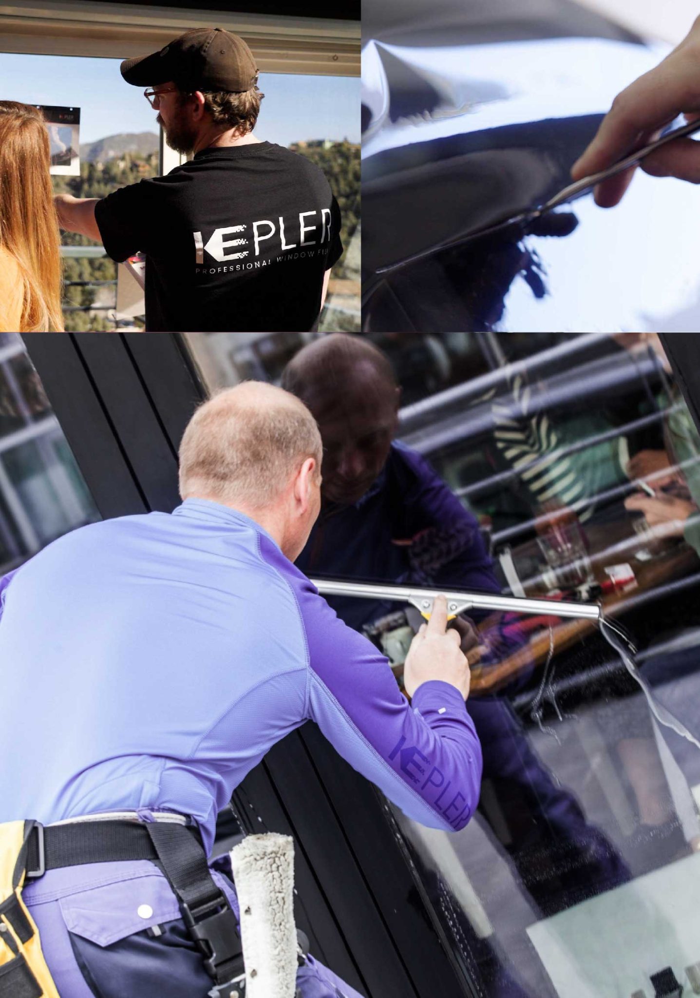 Kepler Professional Applying Anti-Graffiti Window Film to a Oak Lawn Shop Front
