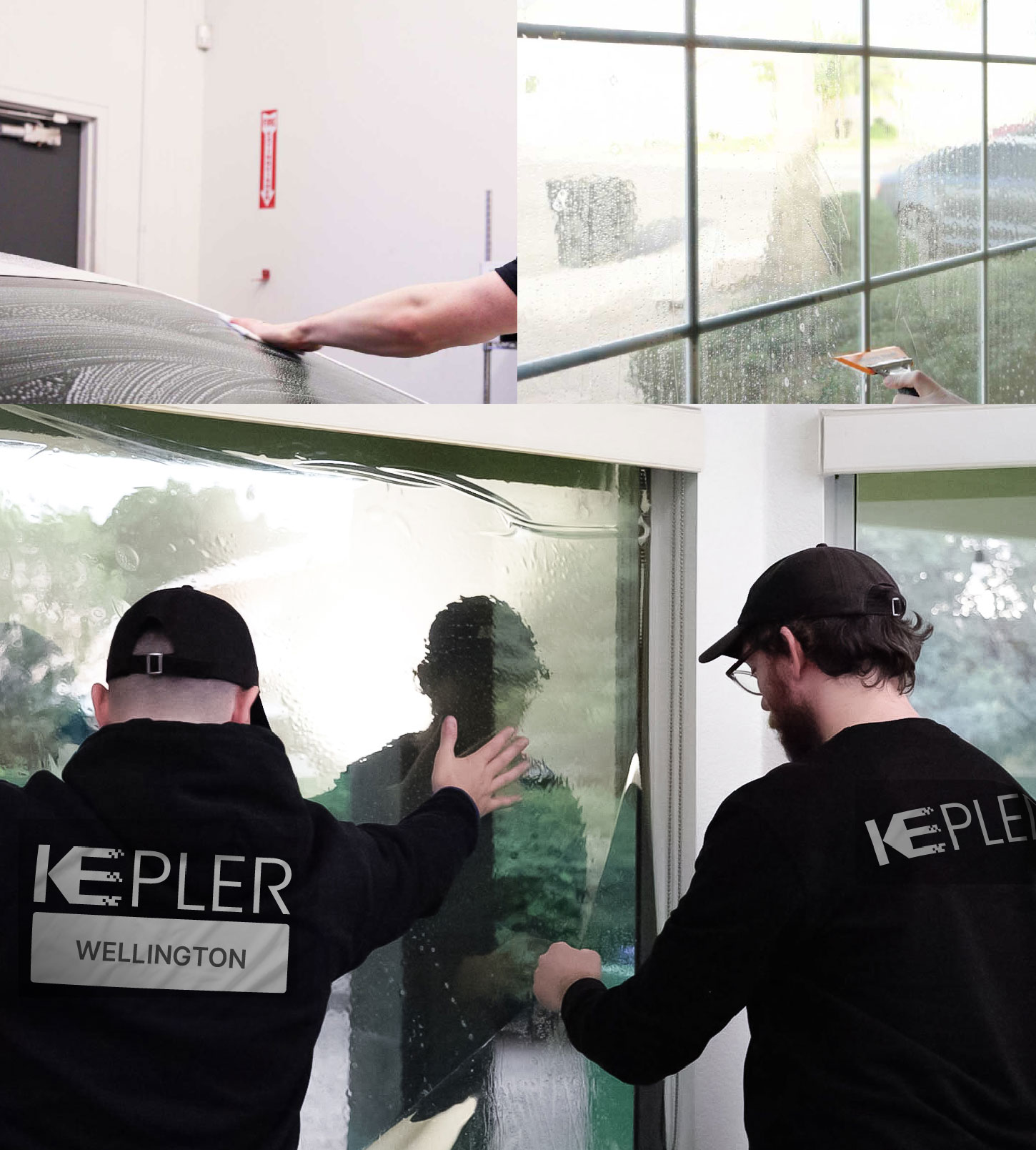 Kepler Technician Fitting Advanced Window Tint to Home in Wellington