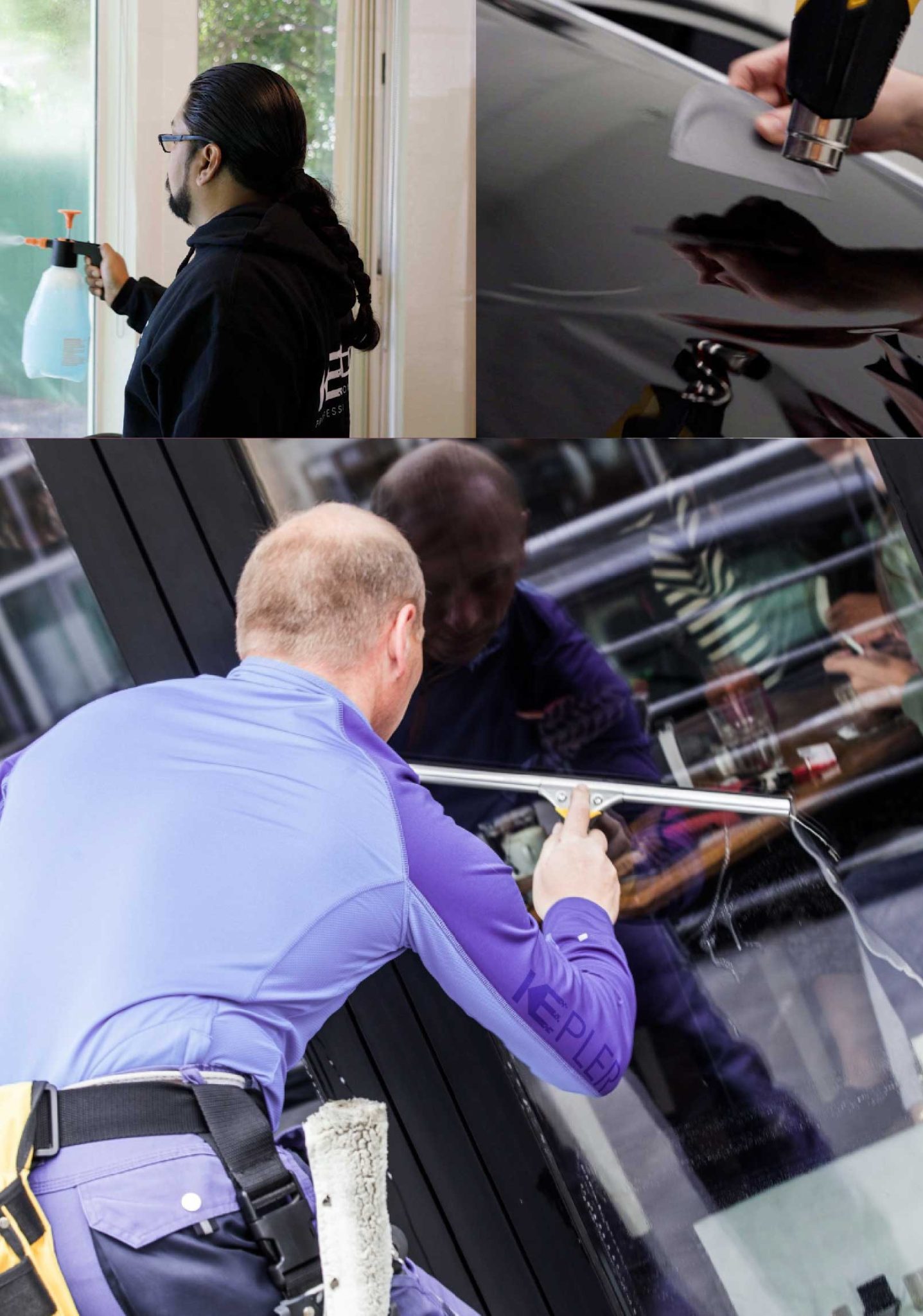 Kepler Expert Applying Anti-Graffiti Window Film to a Lisle Shop Front