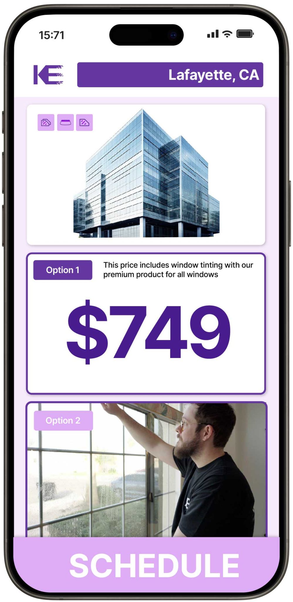 View Affordable Commercial Window Tinting Costs in Lafayette, California