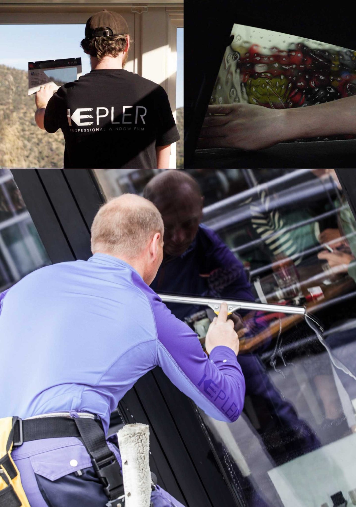 Kepler Expert Applying Anti-Graffiti Window Film to a Cicero Shop Front
