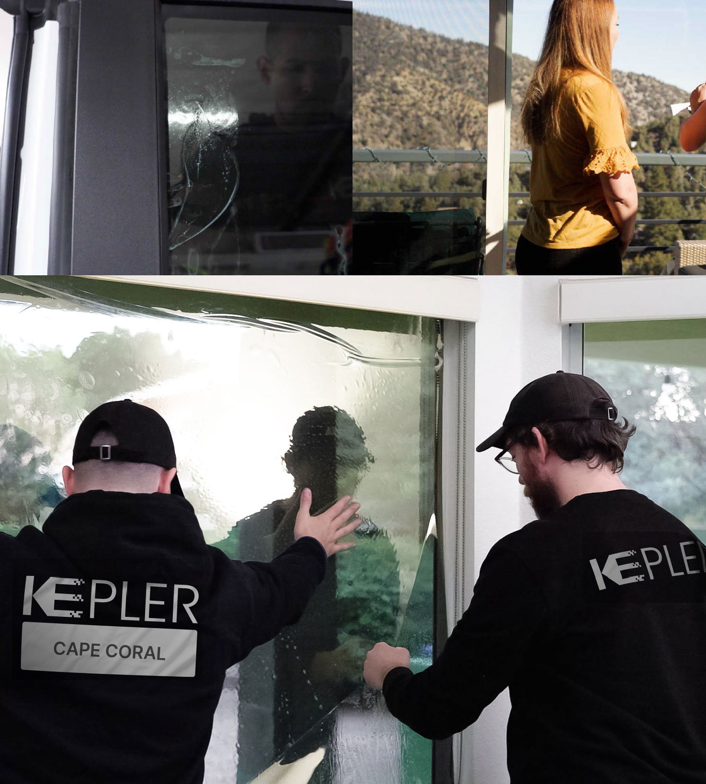 Kepler Technician Installing Advanced Window Tint to Home in Cape Coral