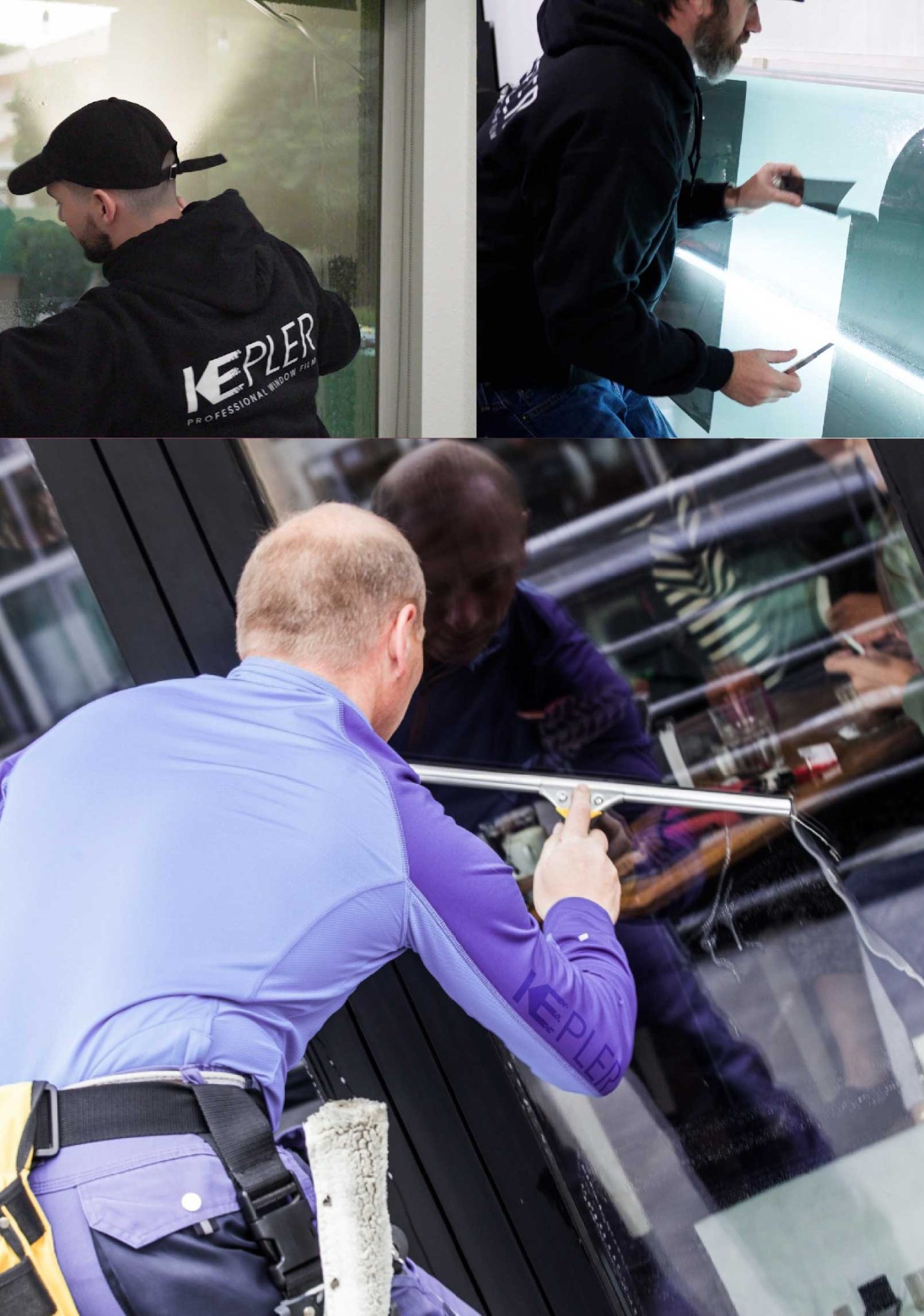 Kepler Expert Applying Anti-Graffiti Window Film to a Bourbonnais Shop Front