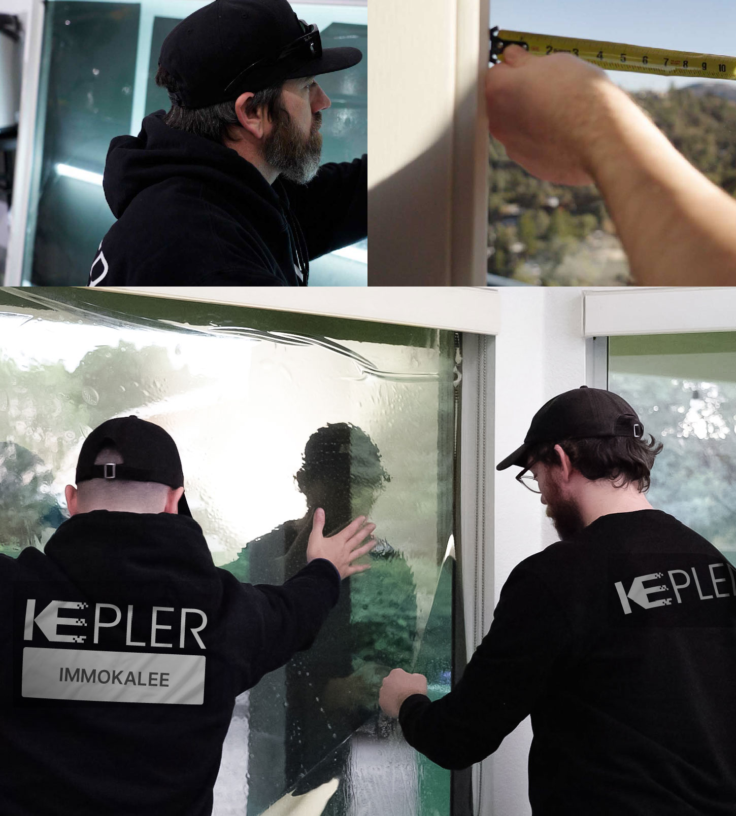 Kepler Technician Installing Advanced Window Tint to Home in Immokalee