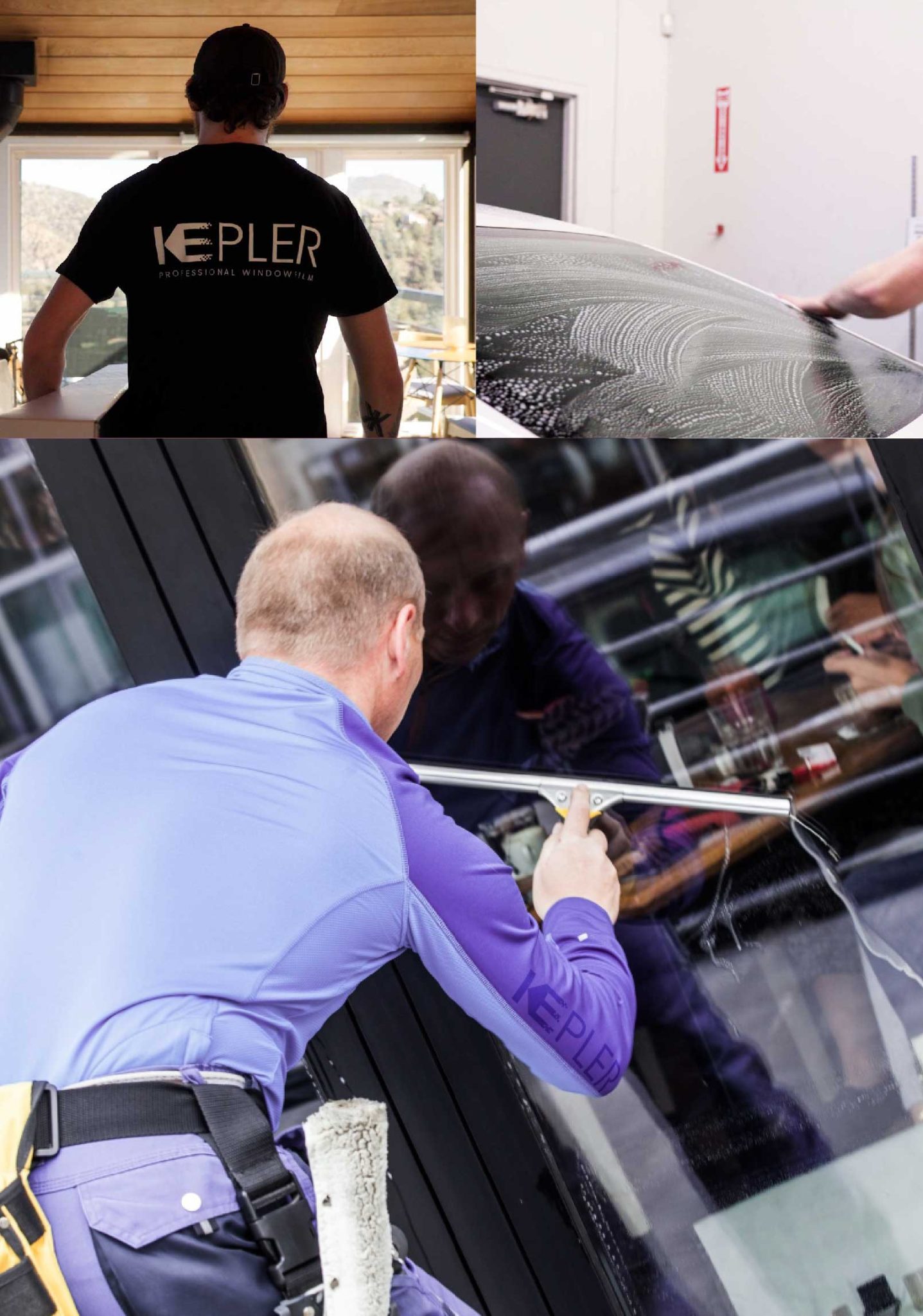 Kepler Expert Applying Anti-Graffiti Window Film to a Loves Park Shop Front