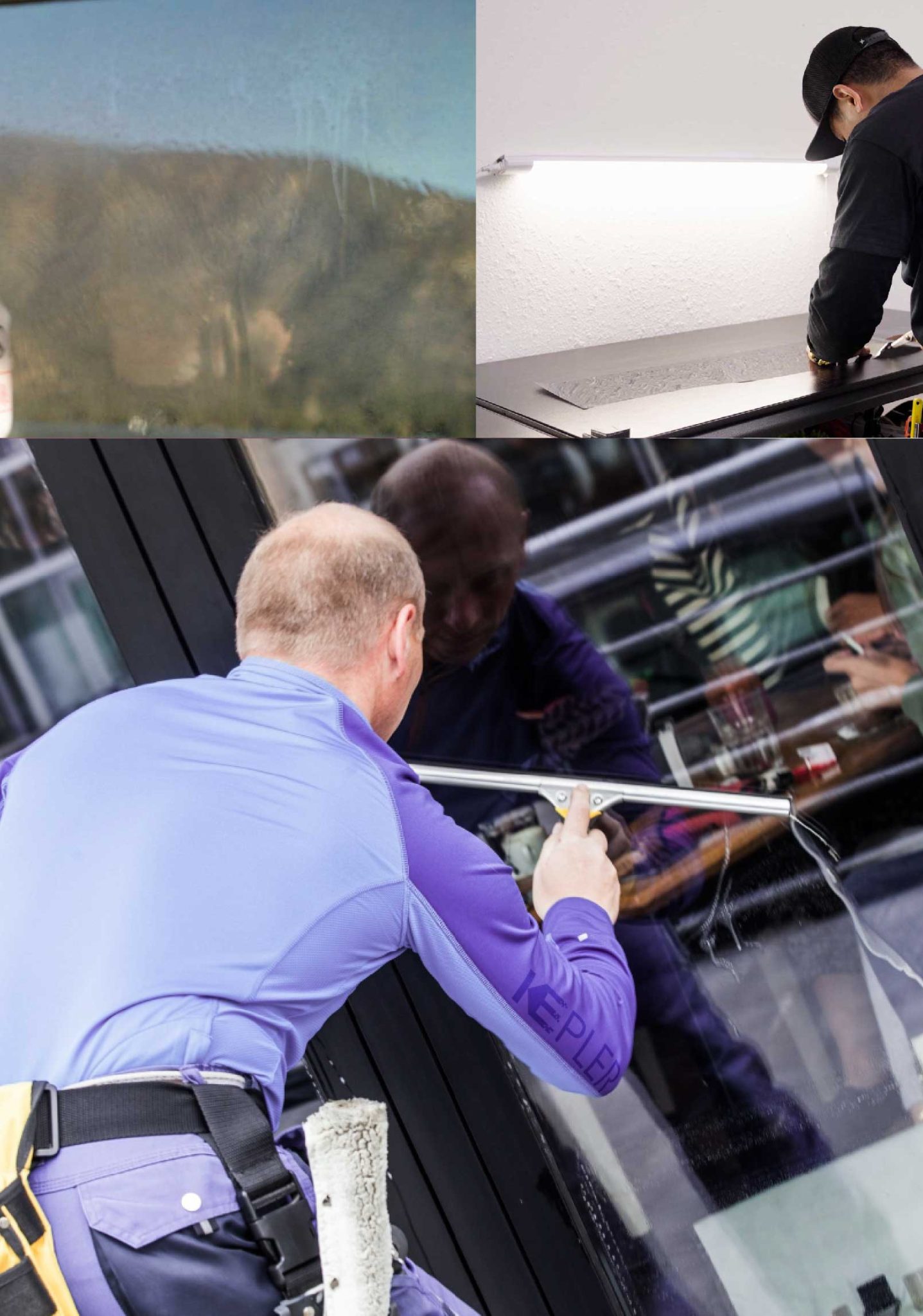 Kepler Expert Applying Anti-Graffiti Window Film to a Rock Island Shop Front