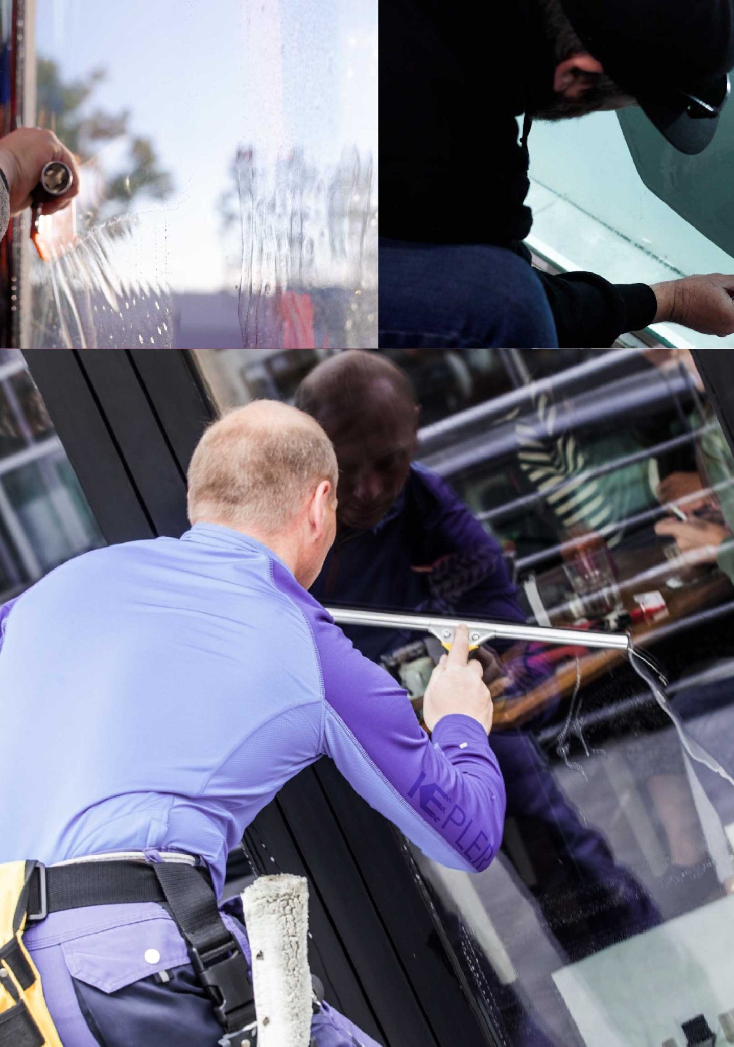 Kepler Expert Applying Anti-Graffiti Window Film to a Morton Shop Front