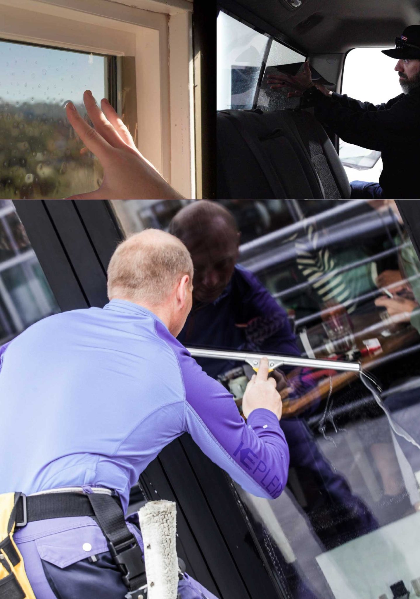 Kepler Professional Applying Anti-Graffiti Window Film to a East Saint Louis Shop Front