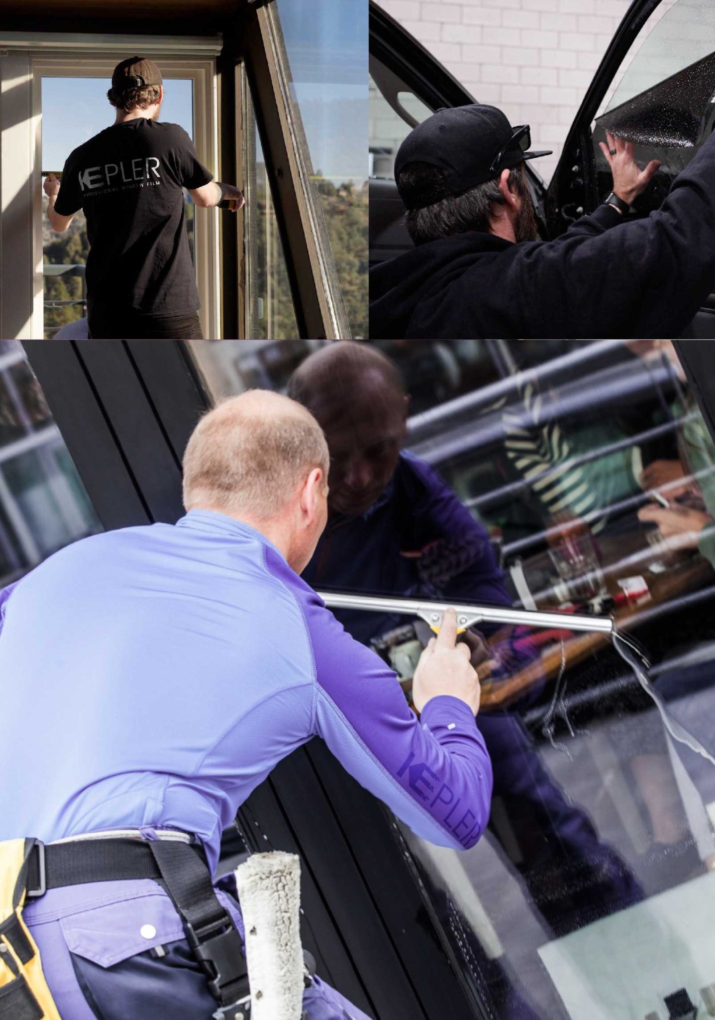Kepler Expert Applying Anti-Graffiti Window Film to a Fairview Heights Shop Front