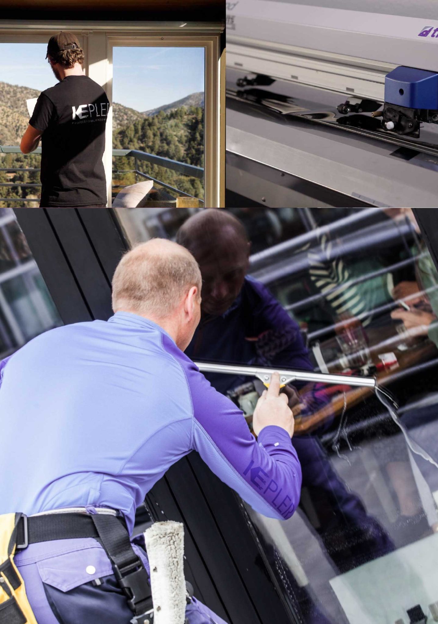 Kepler Expert Applying Anti-Graffiti Window Film to a Springfield Shop Front