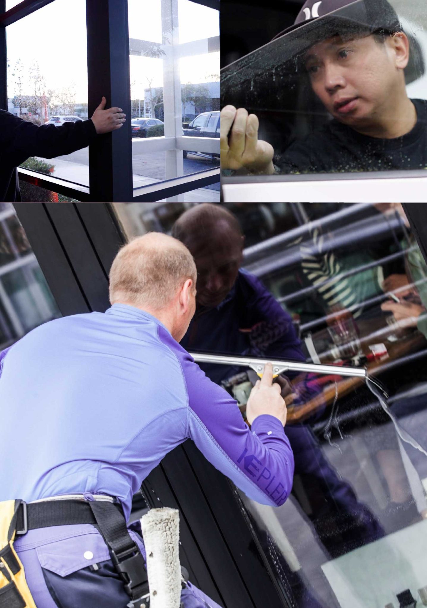 Kepler Professional Applying Anti-Graffiti Window Film to a Marion Shop Front