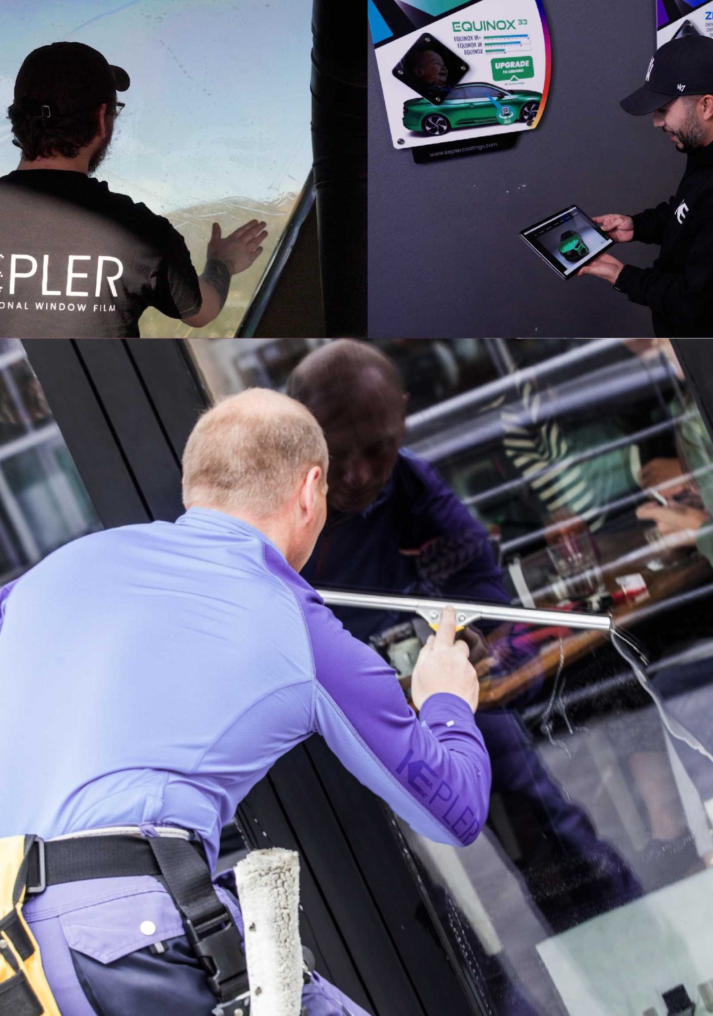 Kepler Expert Applying Anti-Graffiti Window Film to a Saint Charles Shop Front