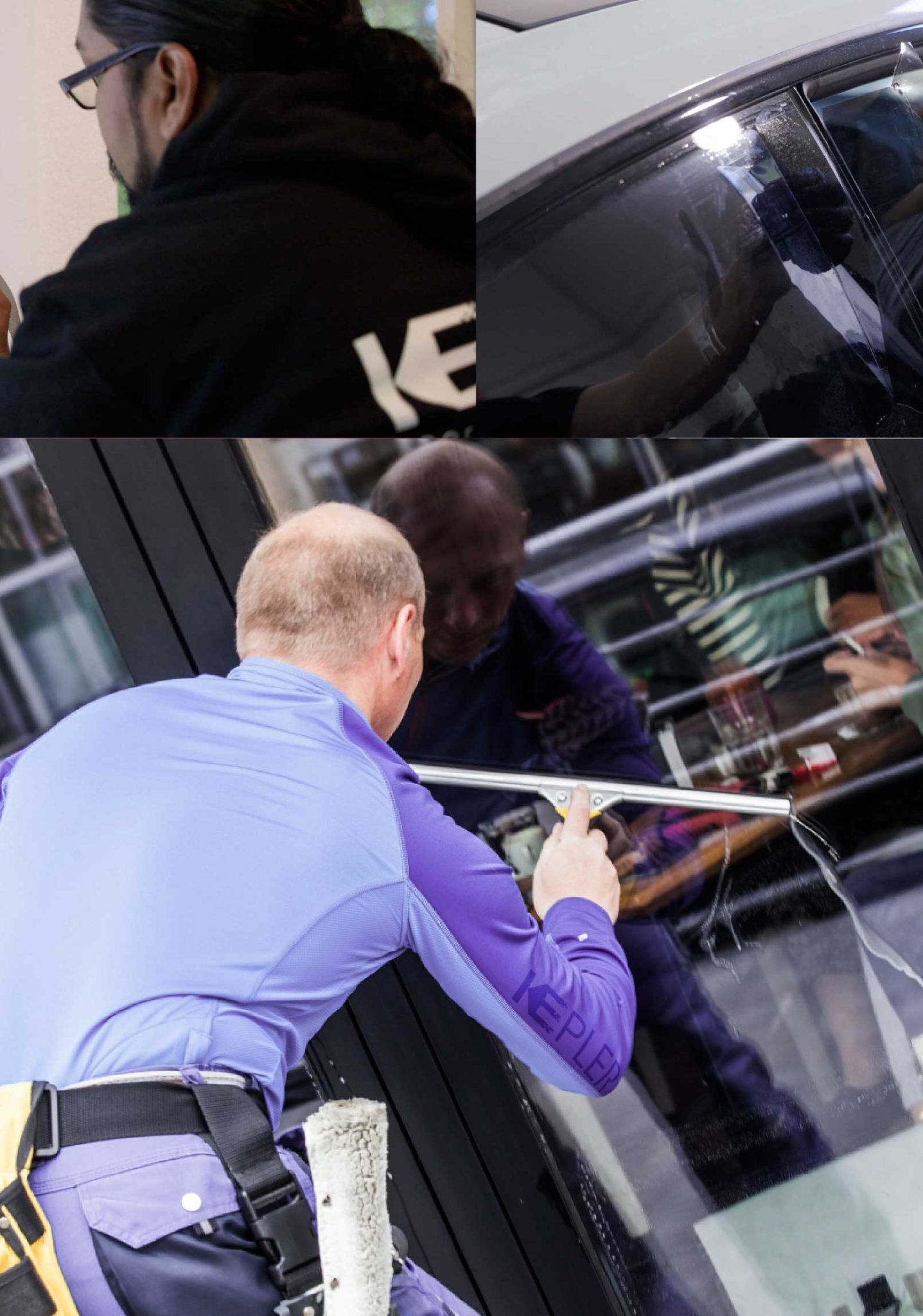 Kepler Expert Applying Anti-Graffiti Window Film to a Sedalia Shop Front