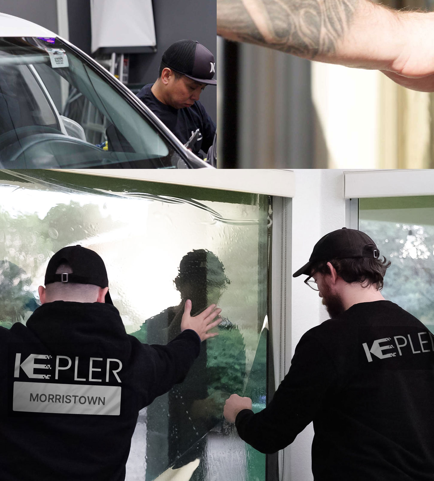 Kepler Technician Installing Advanced Window Tint to Home in Morristown