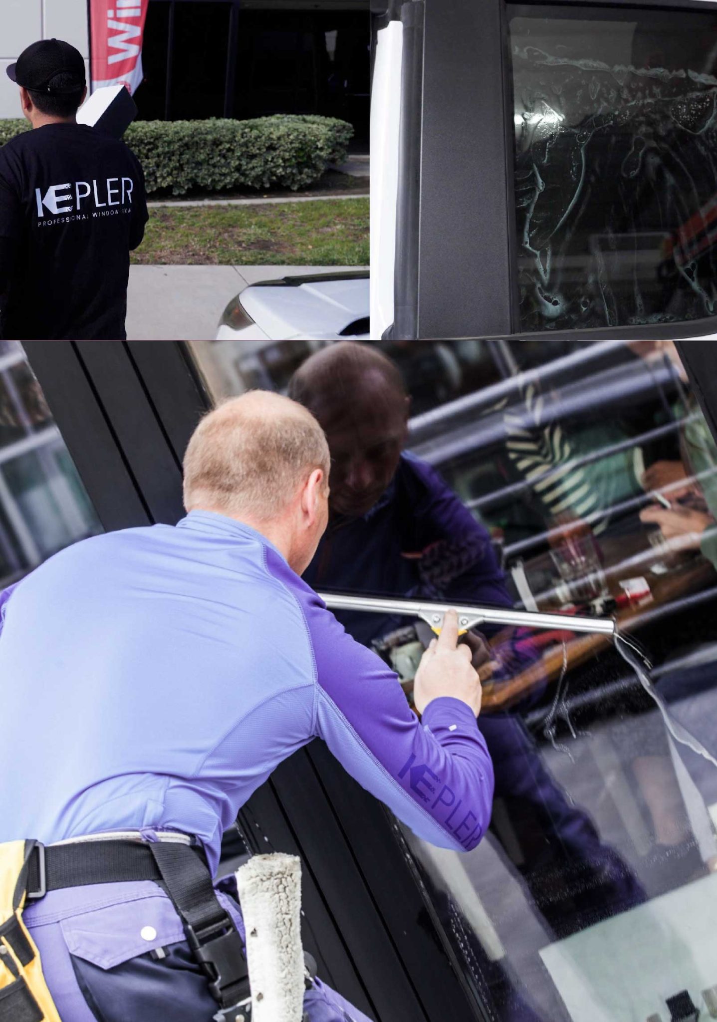 Kepler Skilled Applying Anti-Graffiti Window Film to a Manhattan Shop Front
