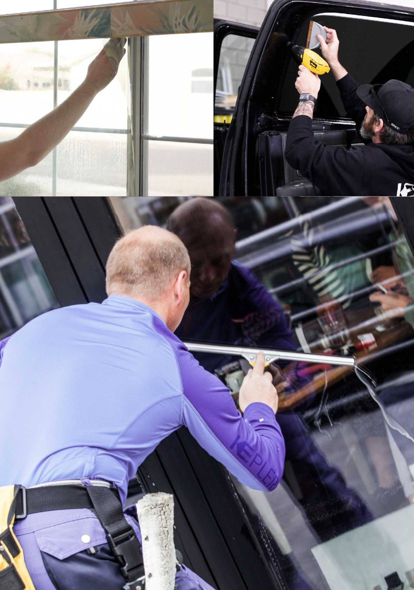 Kepler Skilled Applying Anti-Graffiti Window Film to a Derby Shop Front