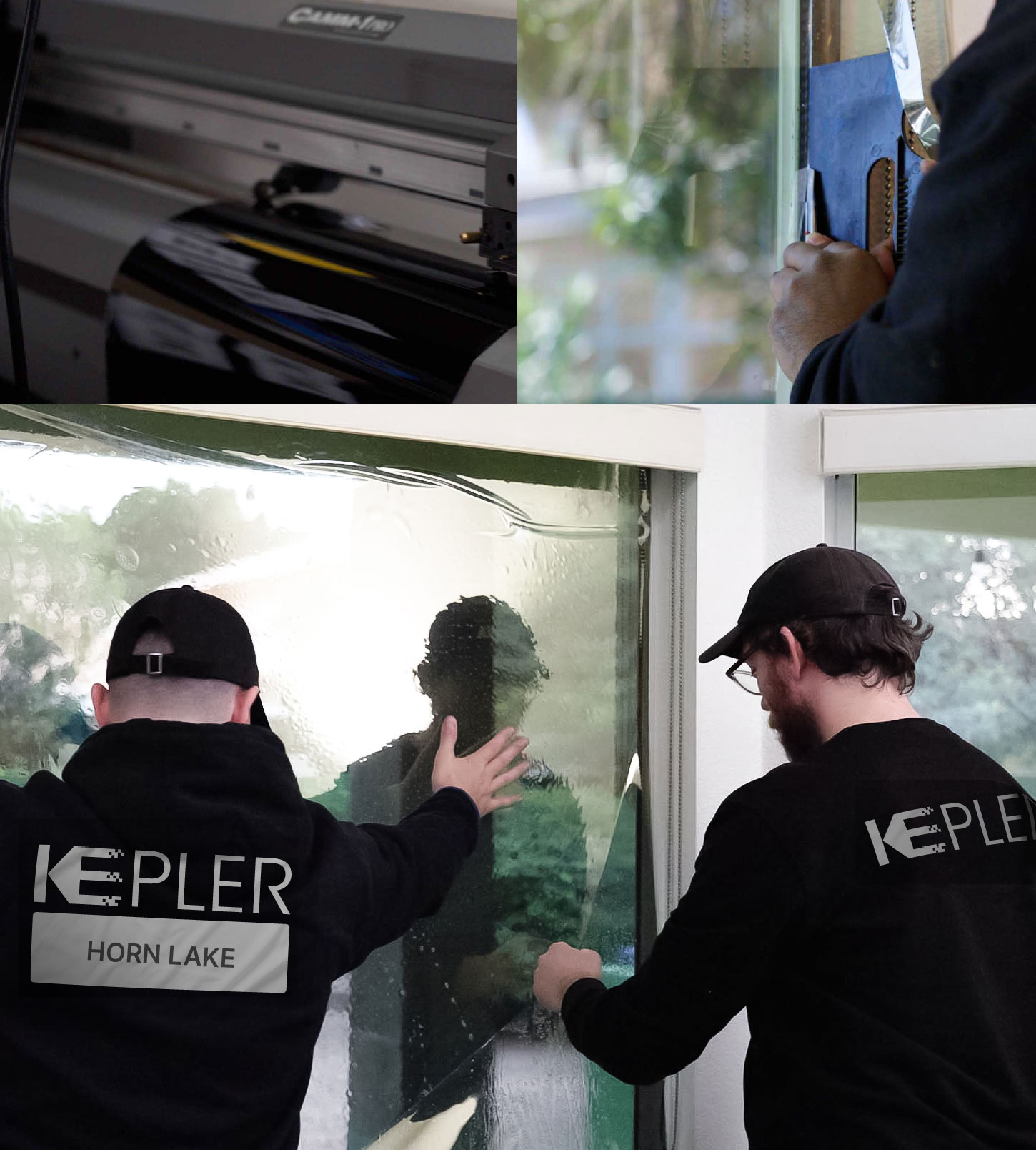 Kepler Technician Installing Advanced Window Tint to Home in Horn Lake