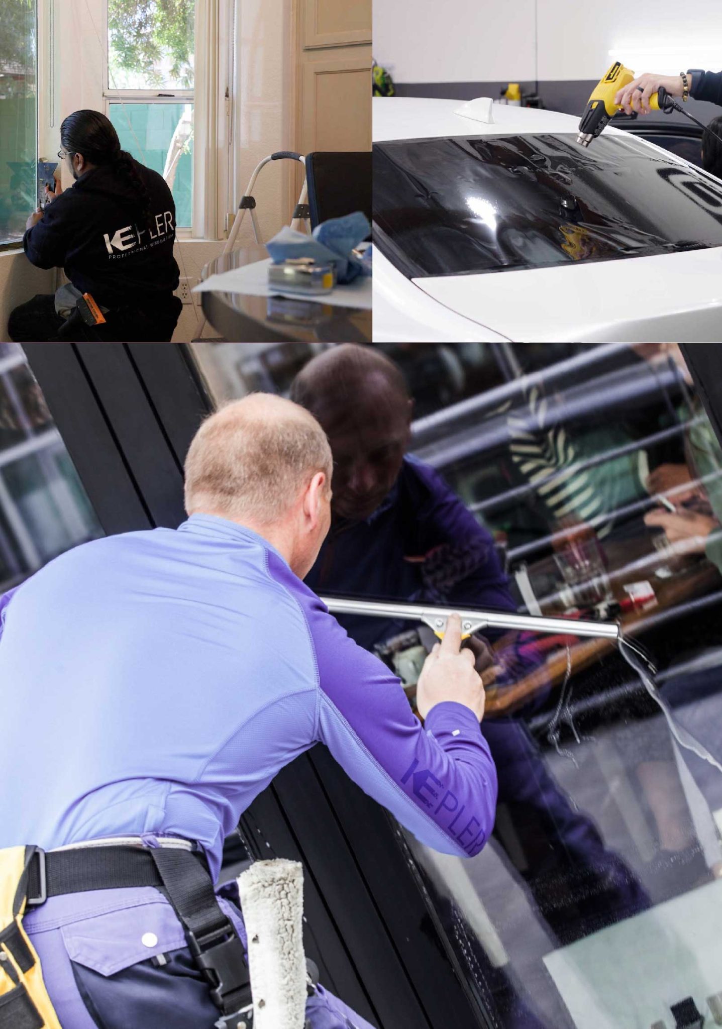Kepler Skilled Applying Anti-Graffiti Window Film to a Sulphur Shop Front