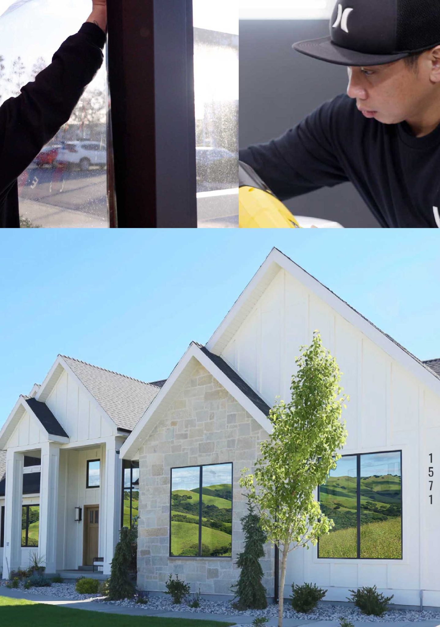 Expert Technician Installing Ceramic Window Tint to Tesla in Murray