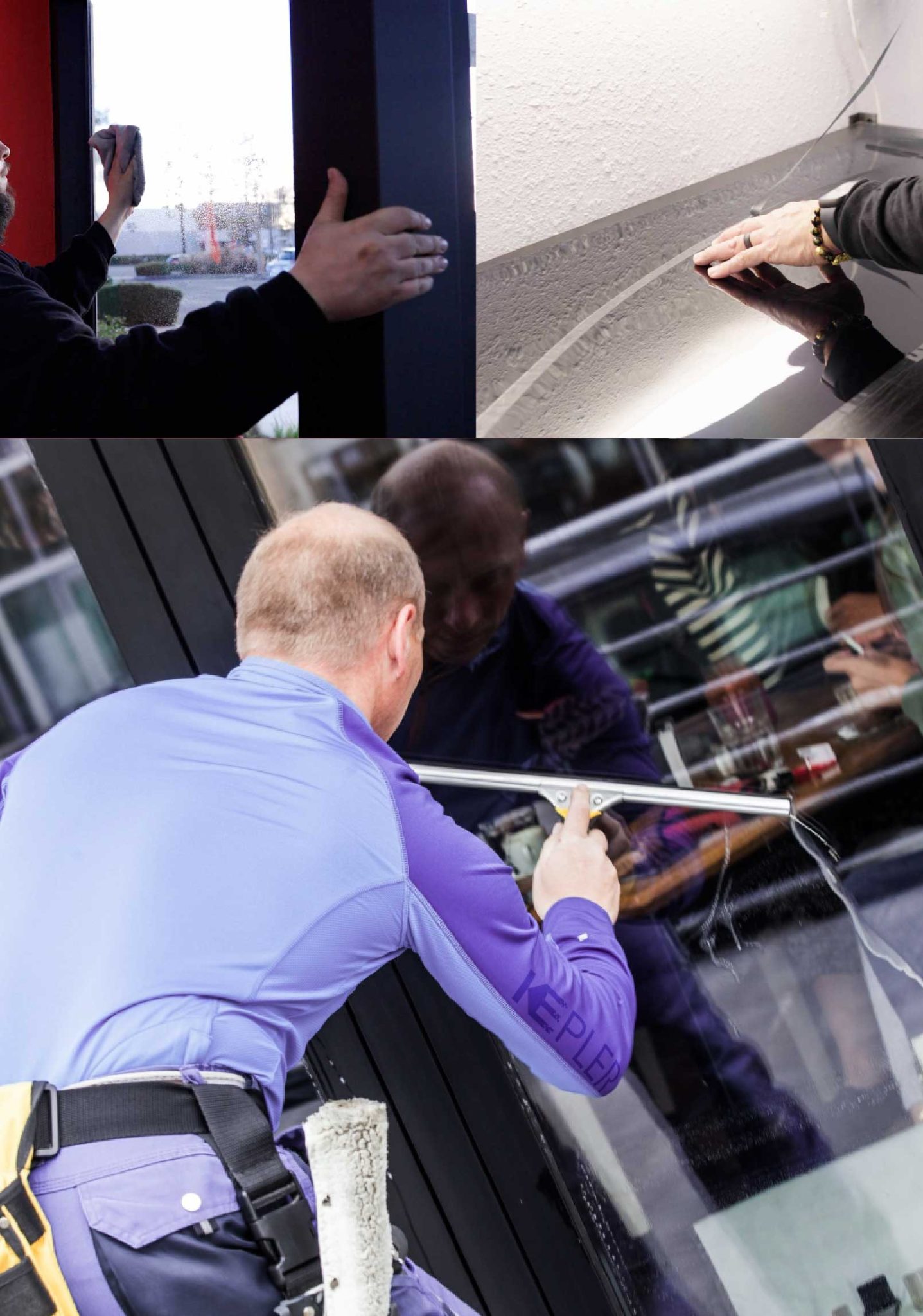 Kepler Skilled Applying Anti-Graffiti Window Film to a Bryant Shop Front