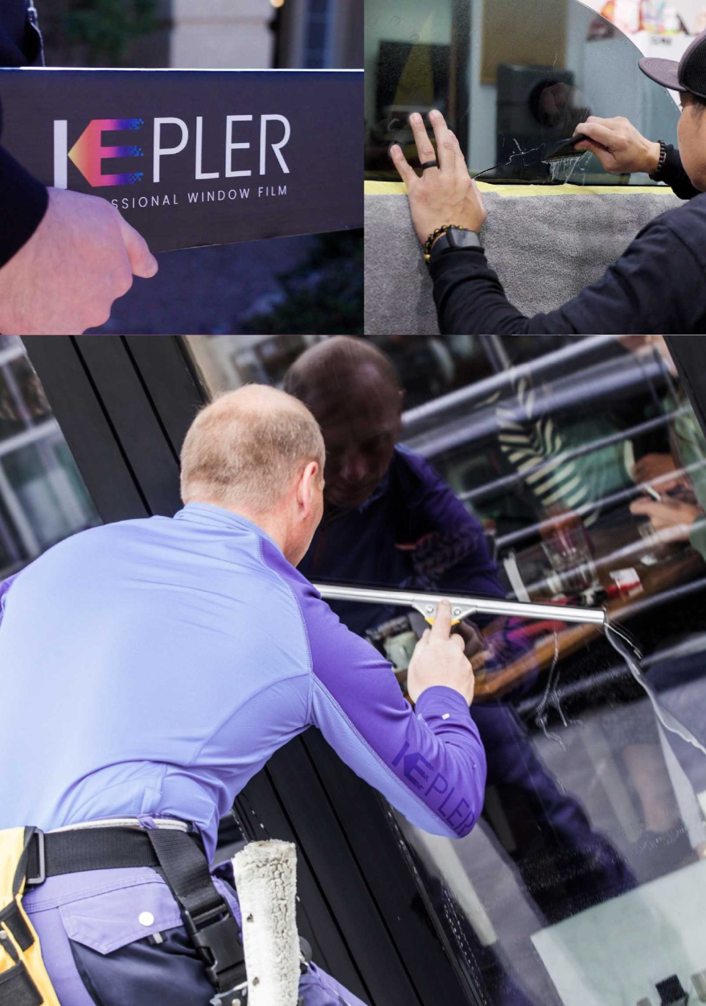 Kepler Expert Applying Anti-Graffiti Window Film to a Little Rock Shop Front