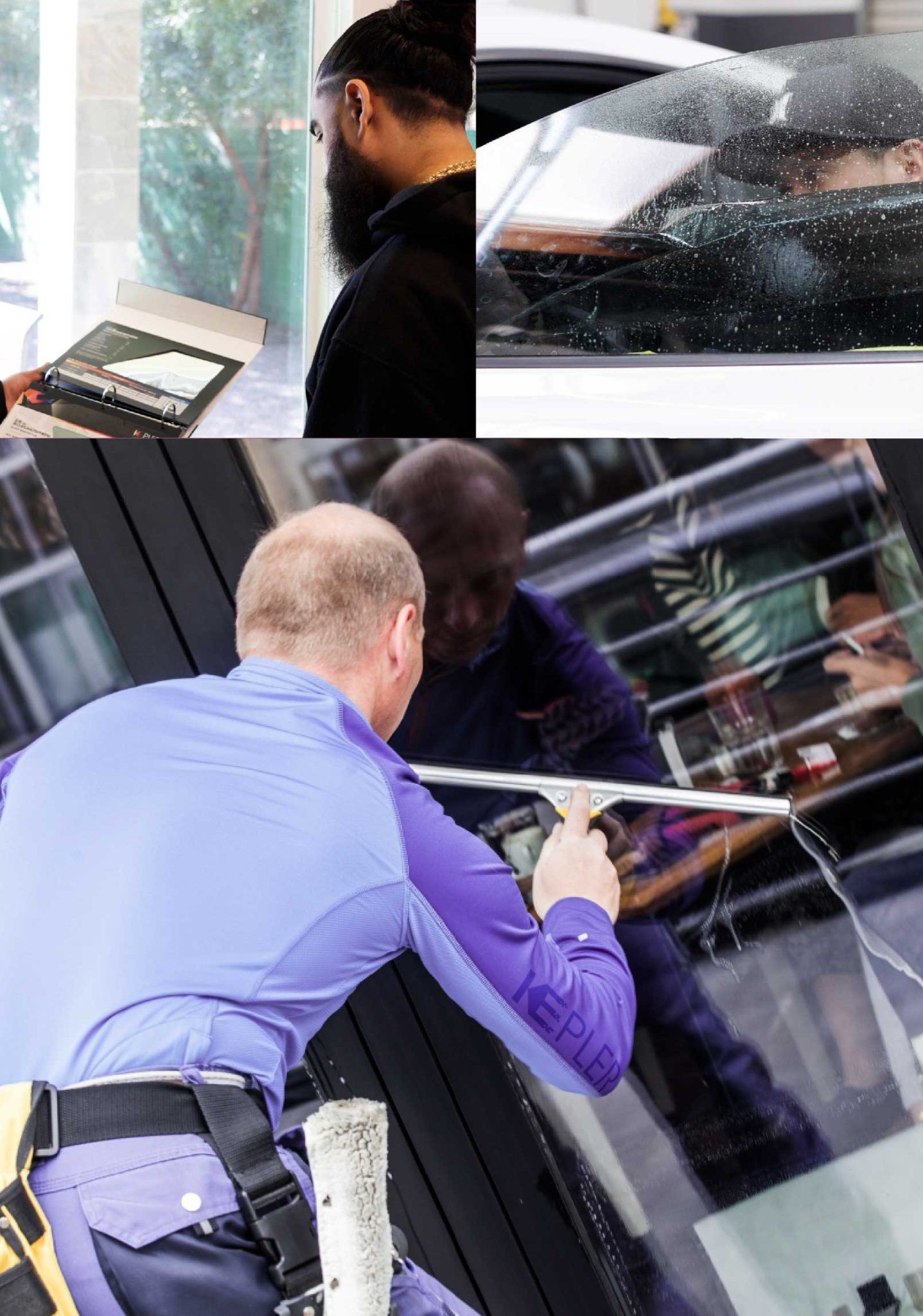 Kepler Expert Applying Anti-Graffiti Window Film to a Norman Shop Front