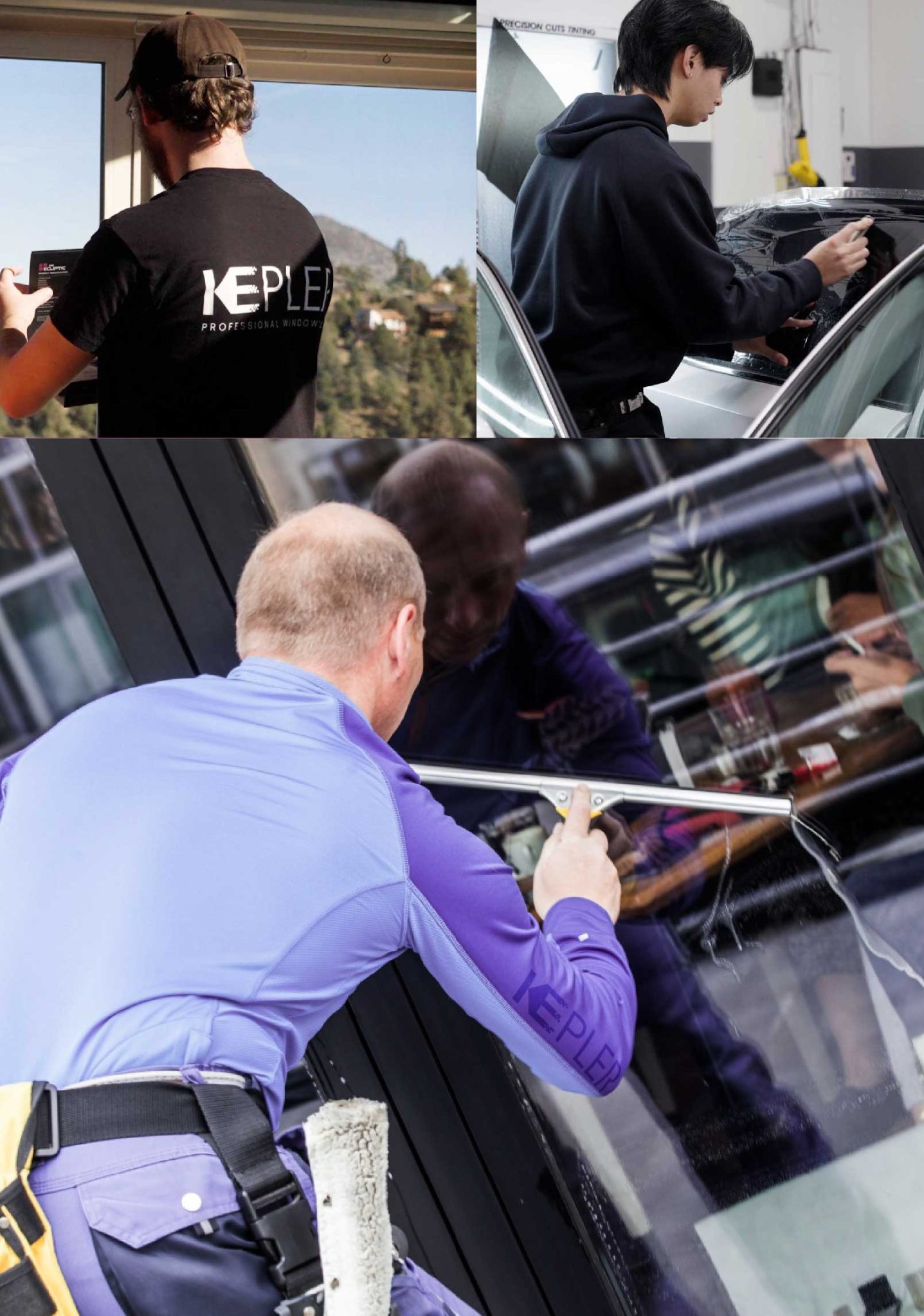 Kepler Professional Applying Anti-Graffiti Window Film to a McAlester Shop Front