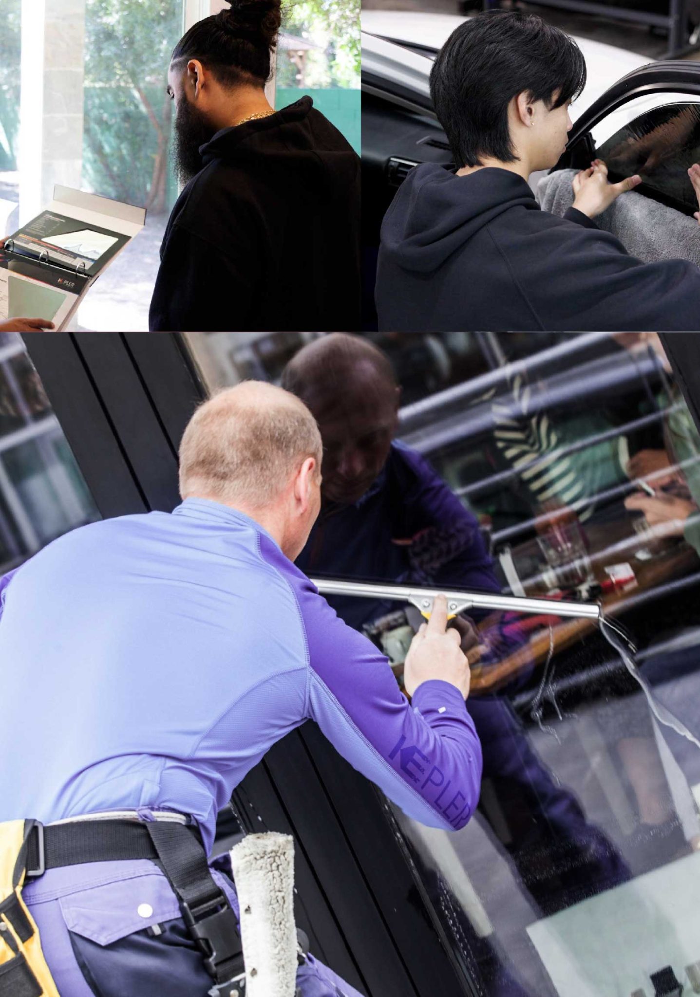 Kepler Expert Applying Anti-Graffiti Window Film to a Ada Shop Front