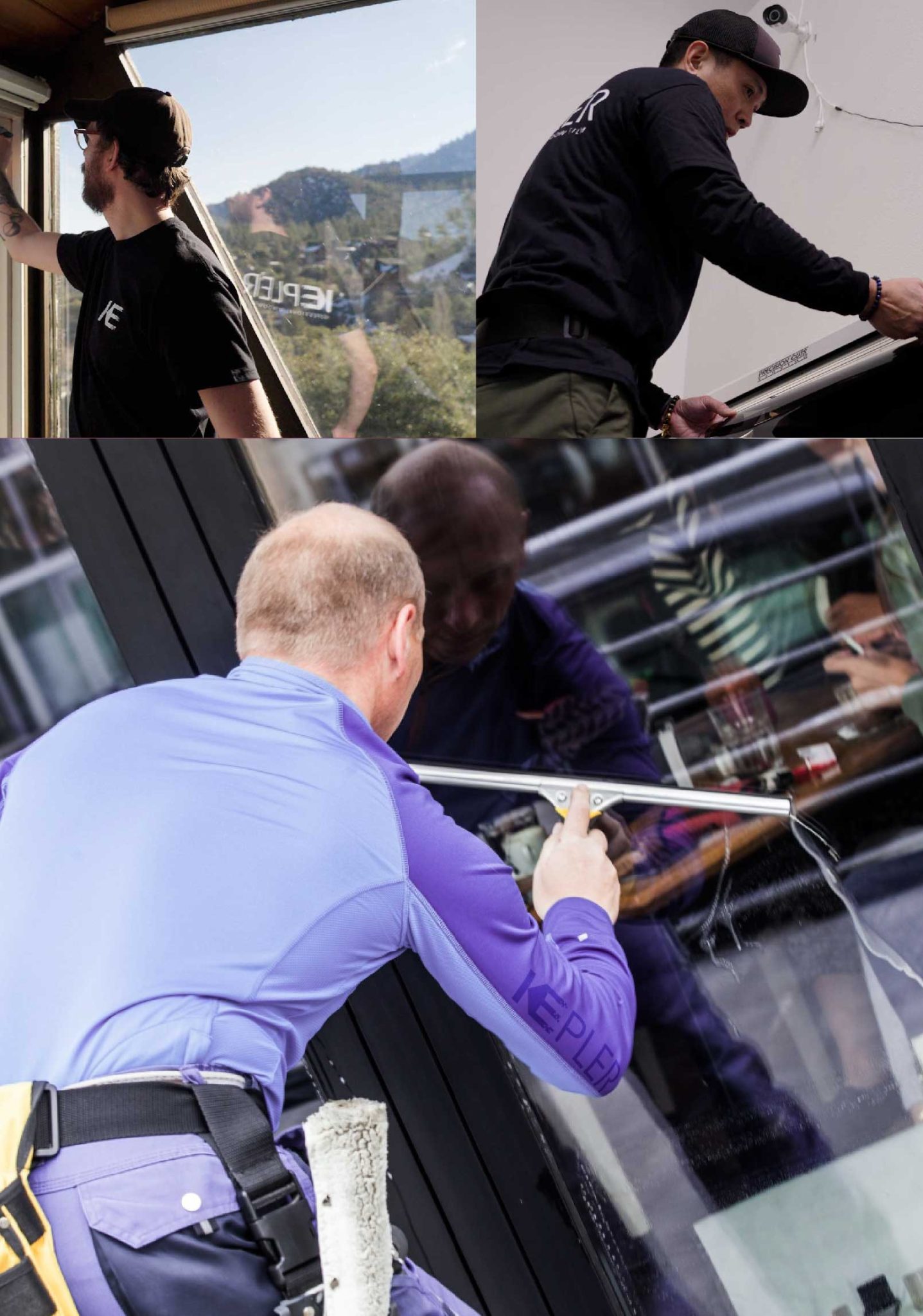 Kepler Professional Applying Anti-Graffiti Window Film to a Allen Shop Front