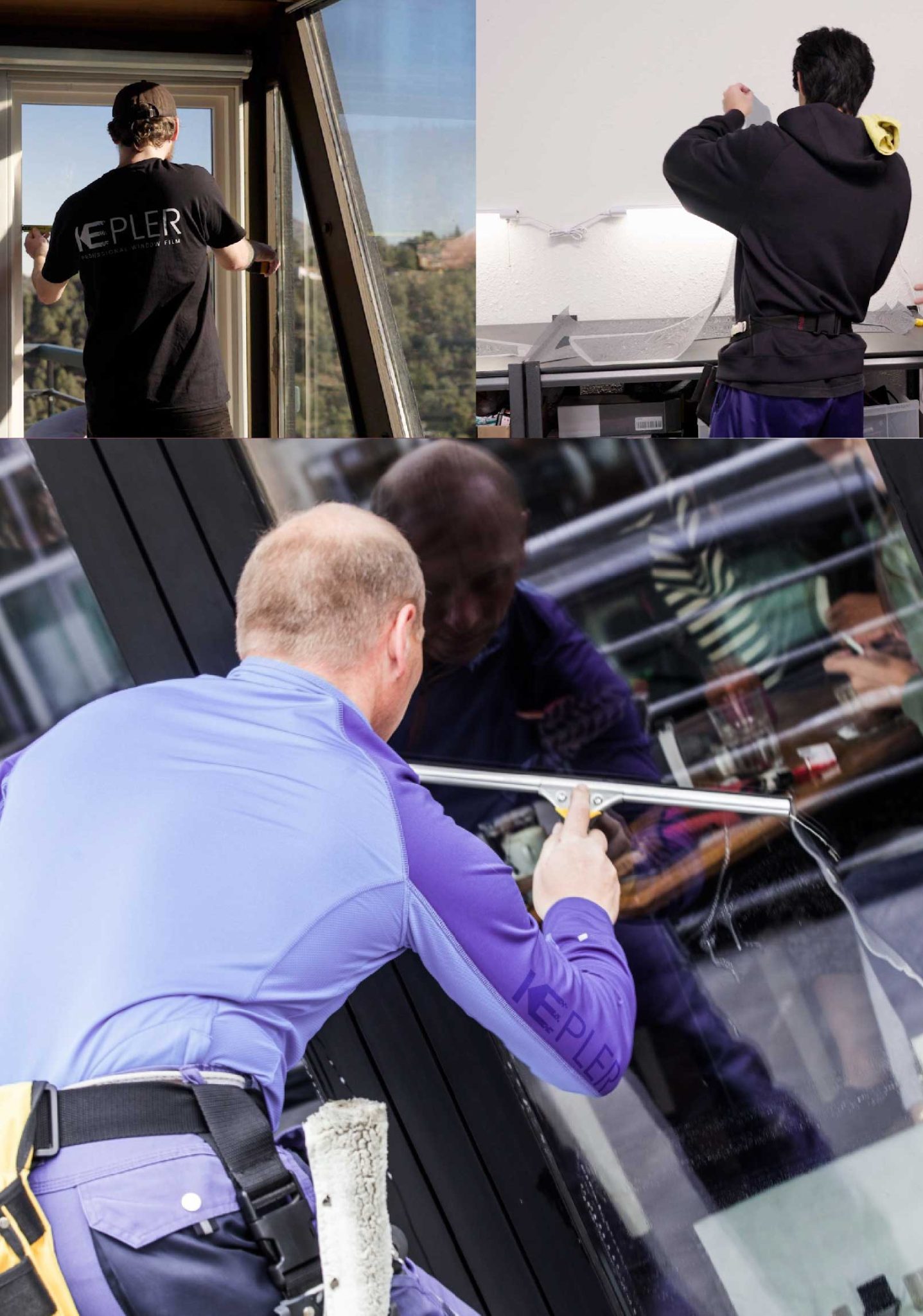 Kepler Expert Applying Anti-Graffiti Window Film to a Denison Shop Front