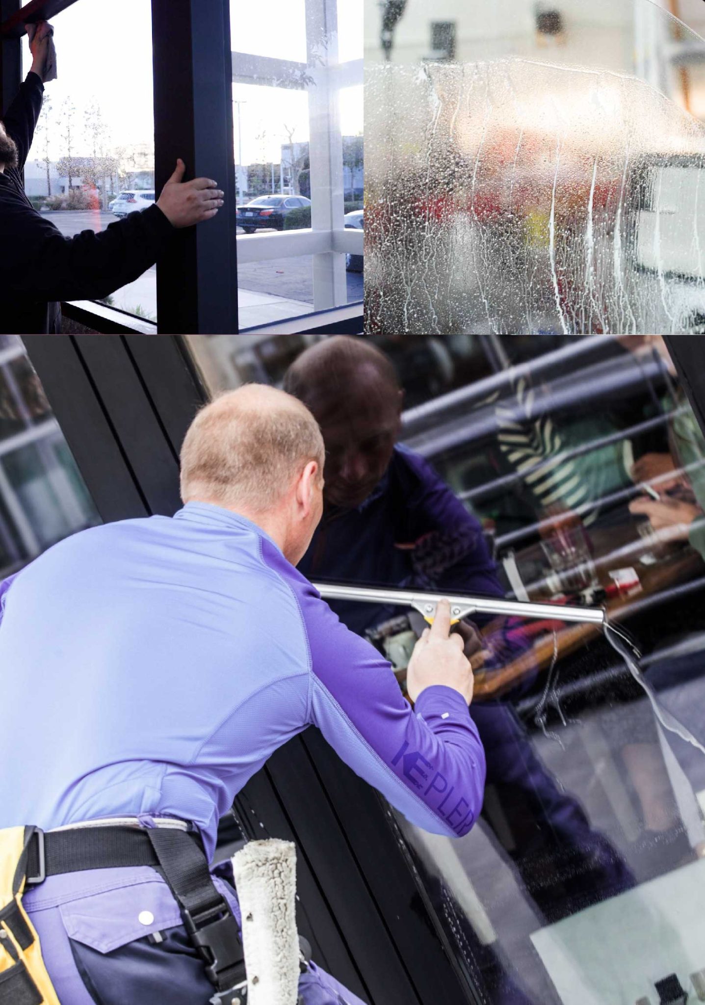 Kepler Expert Applying Anti-Graffiti Window Film to a Flower Mound Shop Front