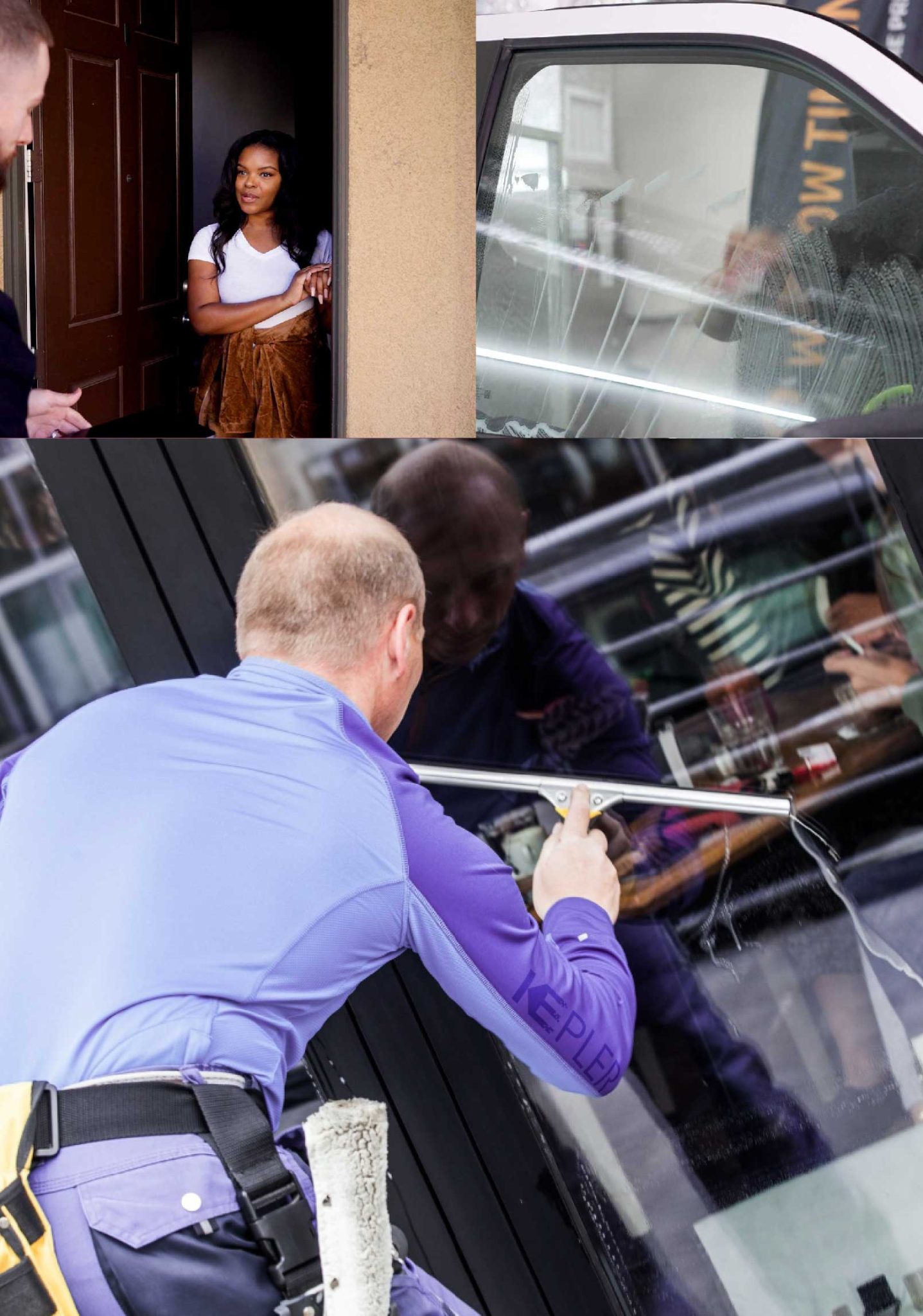 Kepler Expert Applying Anti-Graffiti Window Film to a The Colony Shop Front