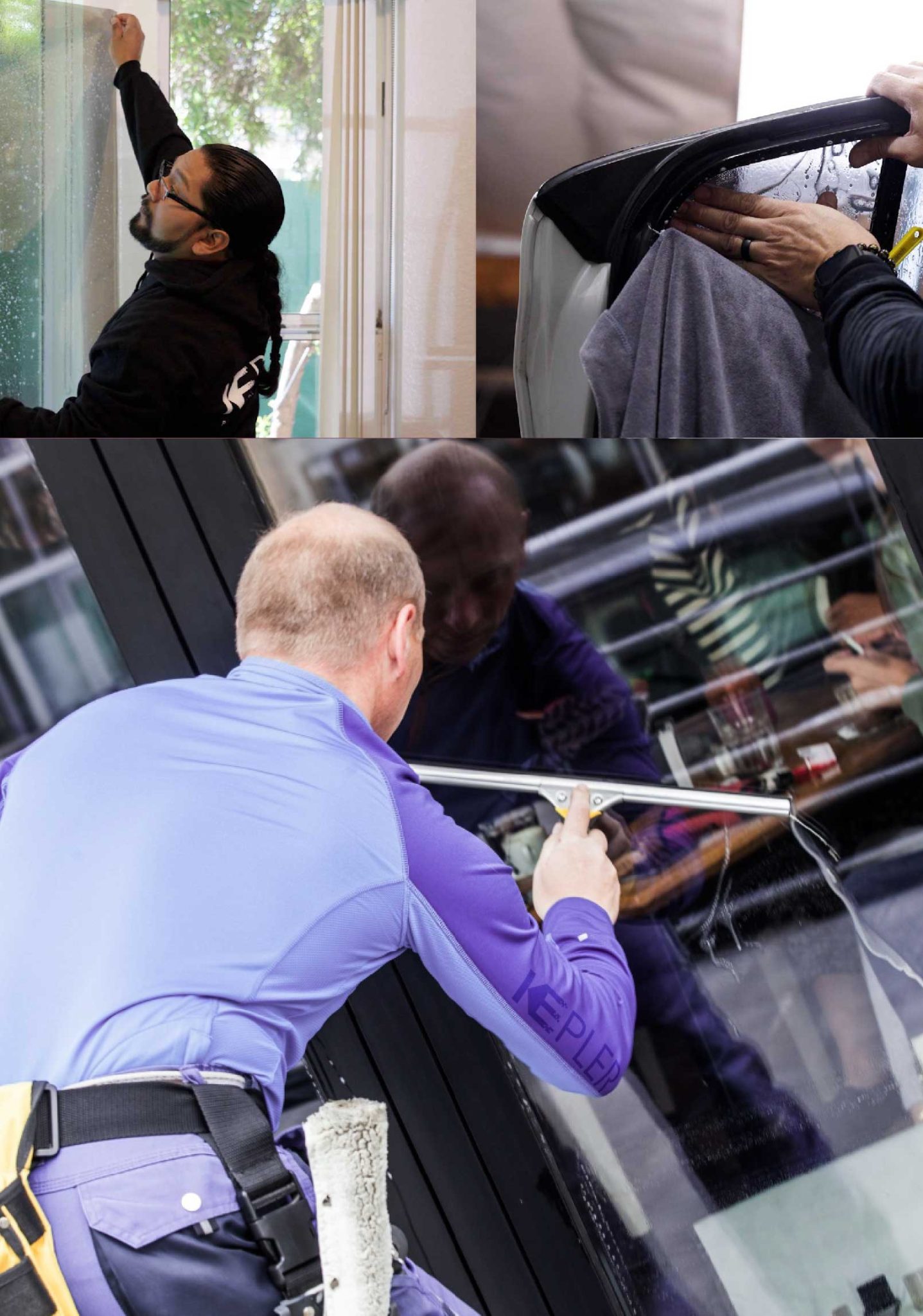 Kepler Professional Applying Anti-Graffiti Window Film to a Cedar Hill Shop Front