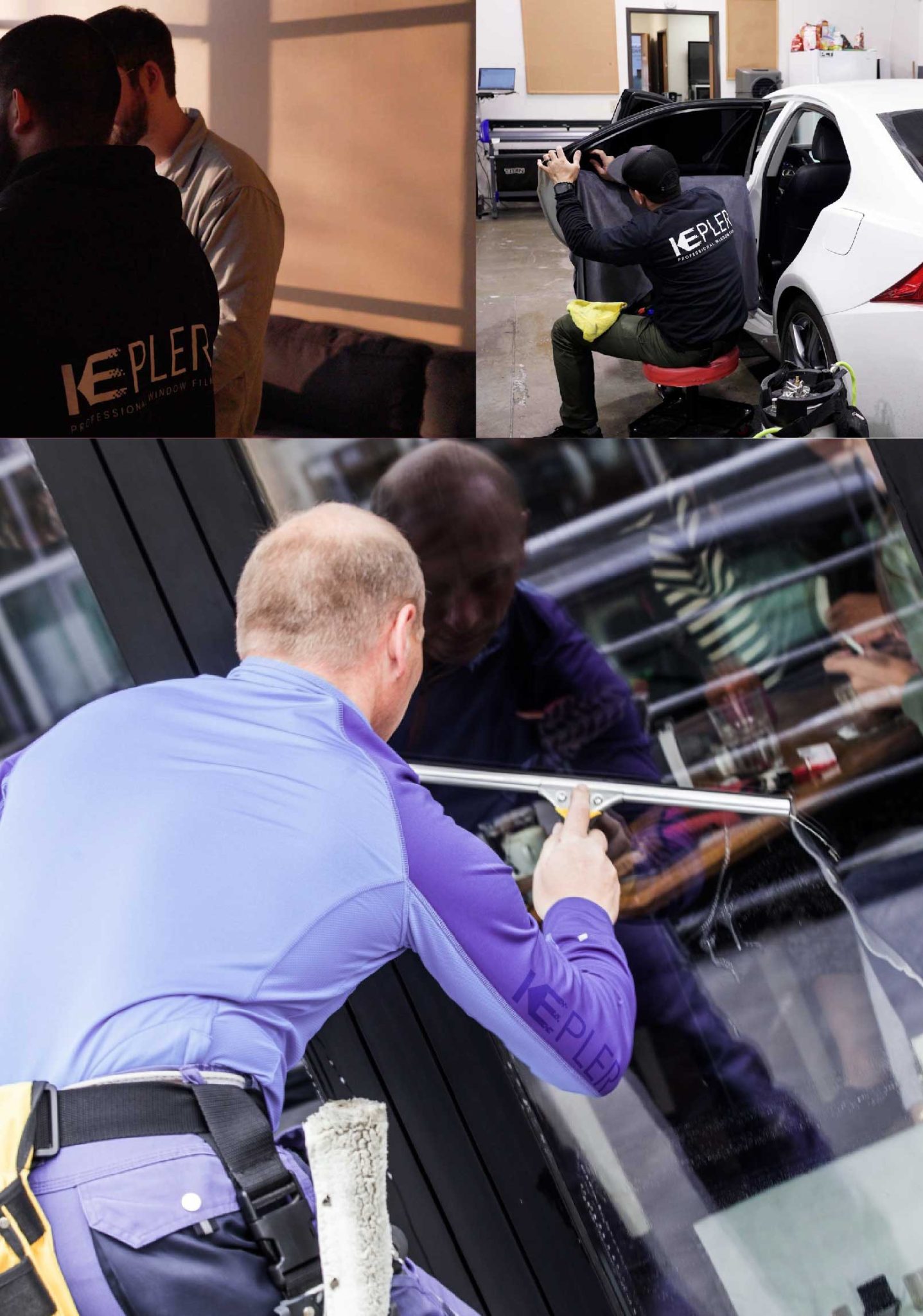 Kepler Professional Applying Anti-Graffiti Window Film to a DeSoto Shop Front
