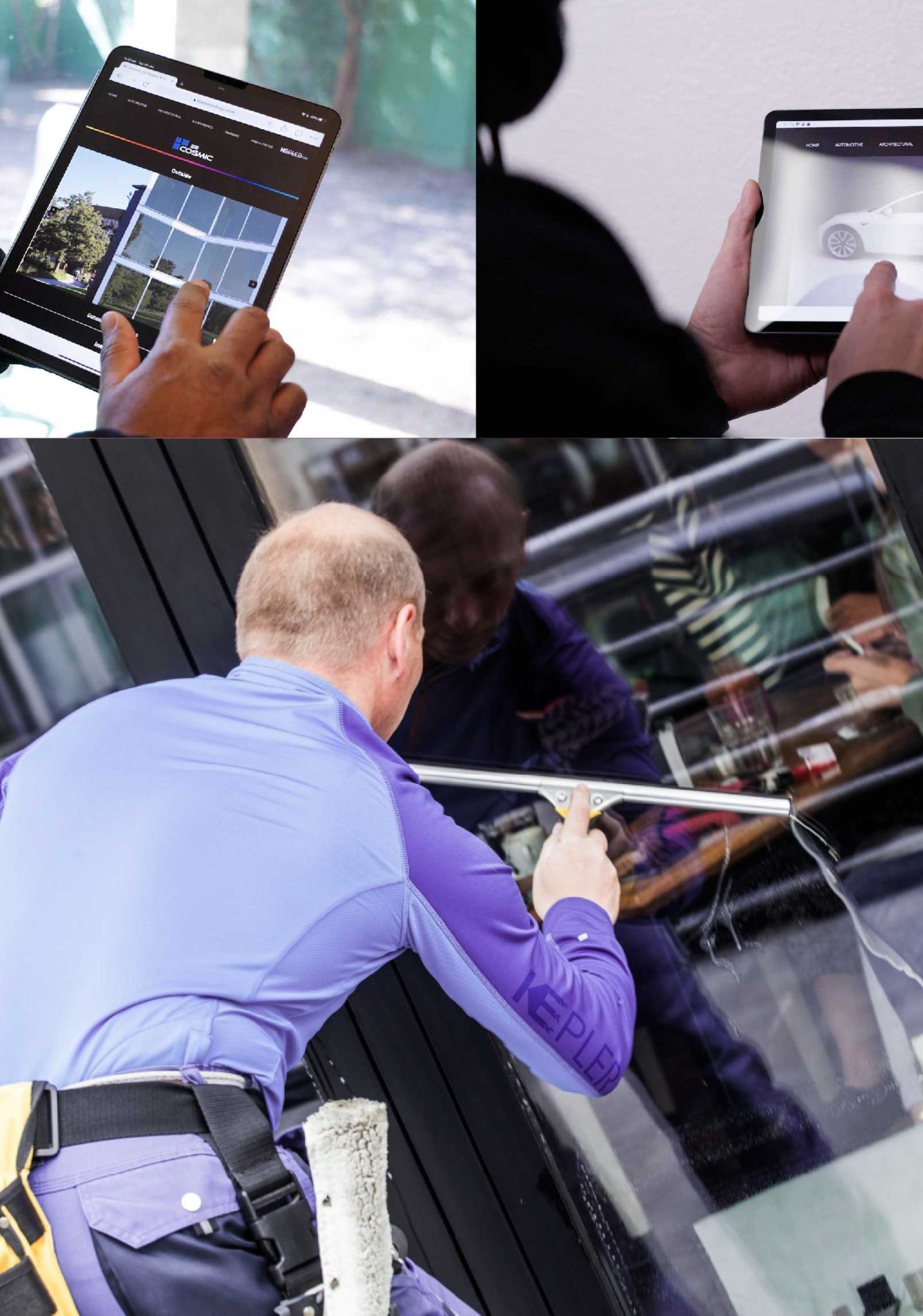 Kepler Expert Applying Anti-Graffiti Window Film to a Crowley Shop Front