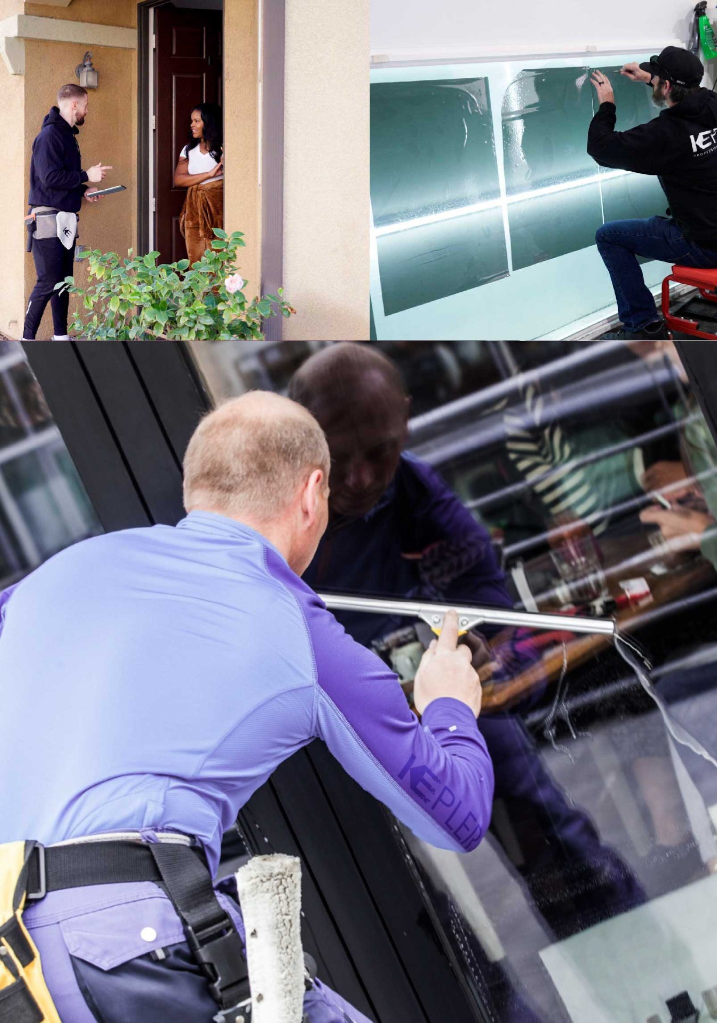 Kepler Expert Applying Anti-Graffiti Window Film to a Cypress Shop Front