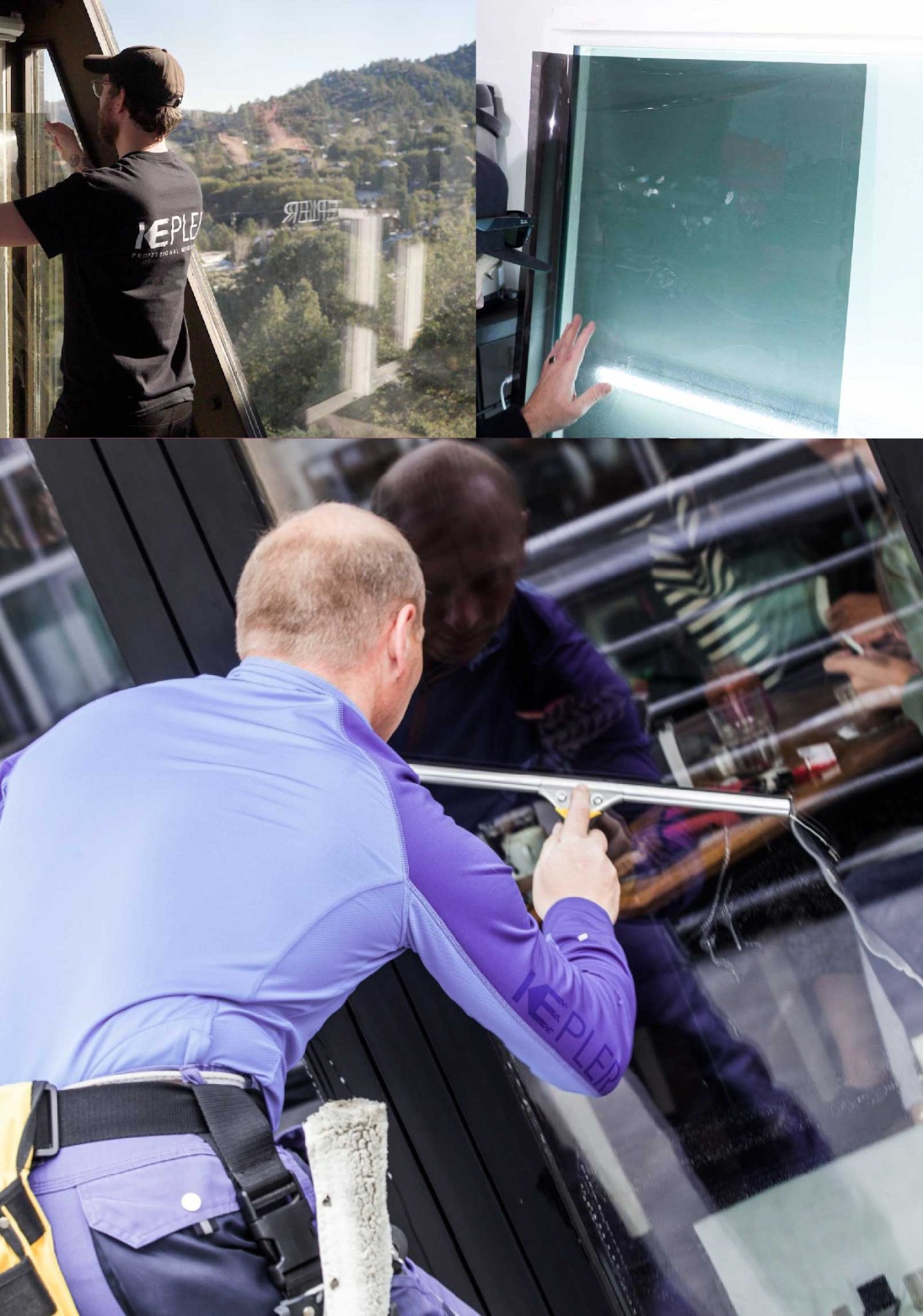 Kepler Expert Applying Anti-Graffiti Window Film to a Channelview Shop Front