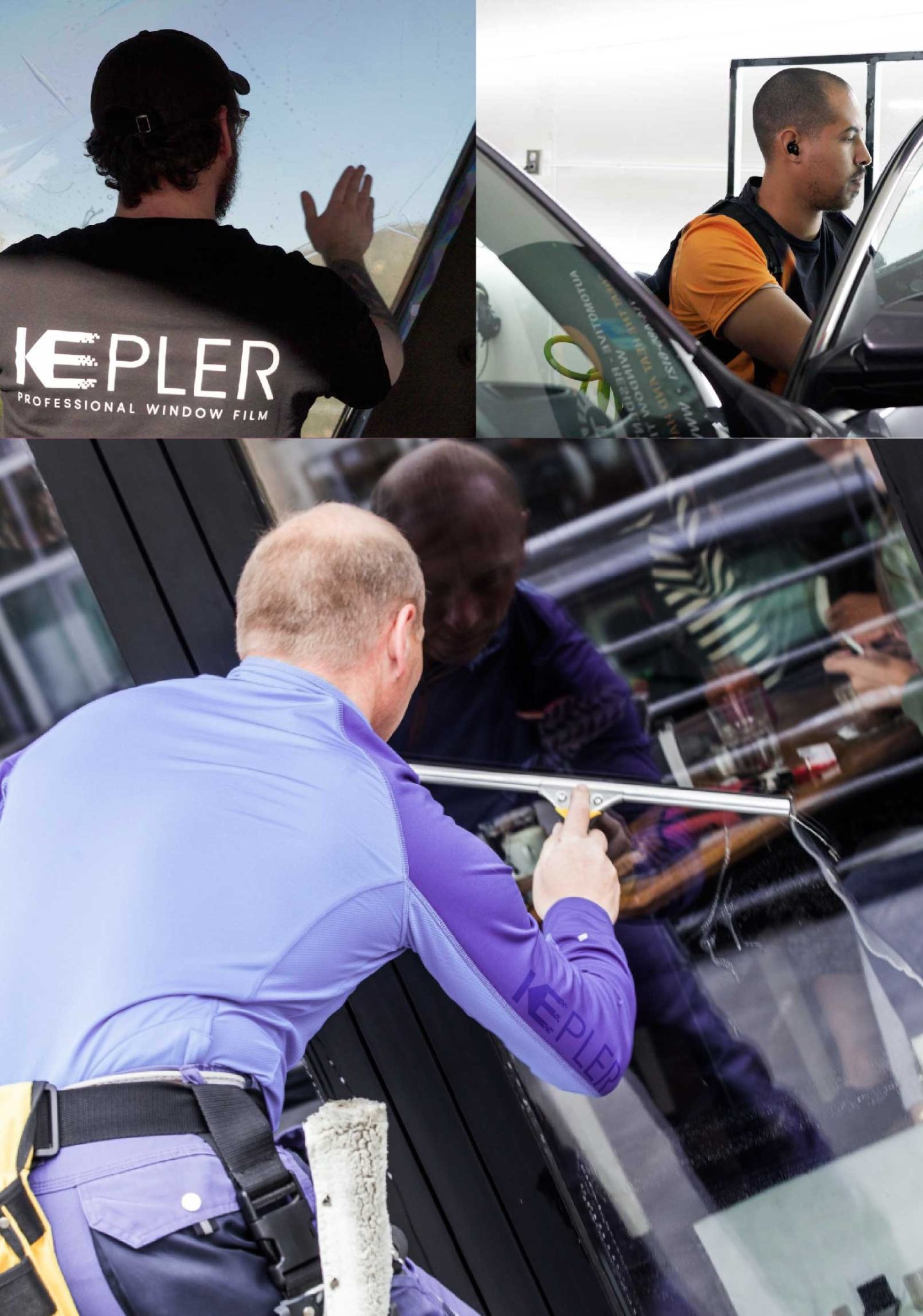 Kepler Expert Applying Anti-Graffiti Window Film to a League City Shop Front