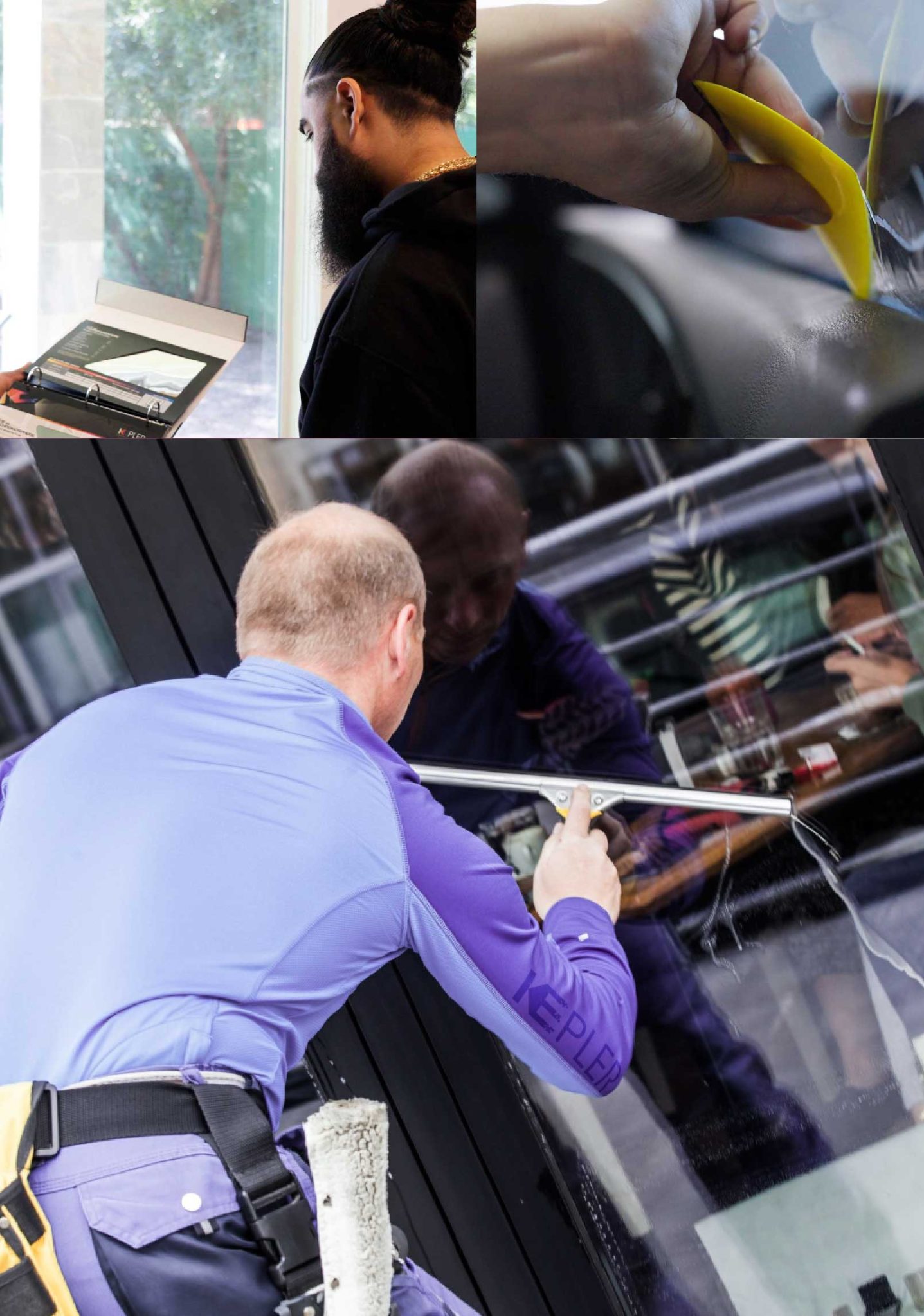 Kepler Professional Applying Anti-Graffiti Window Film to a Converse Shop Front