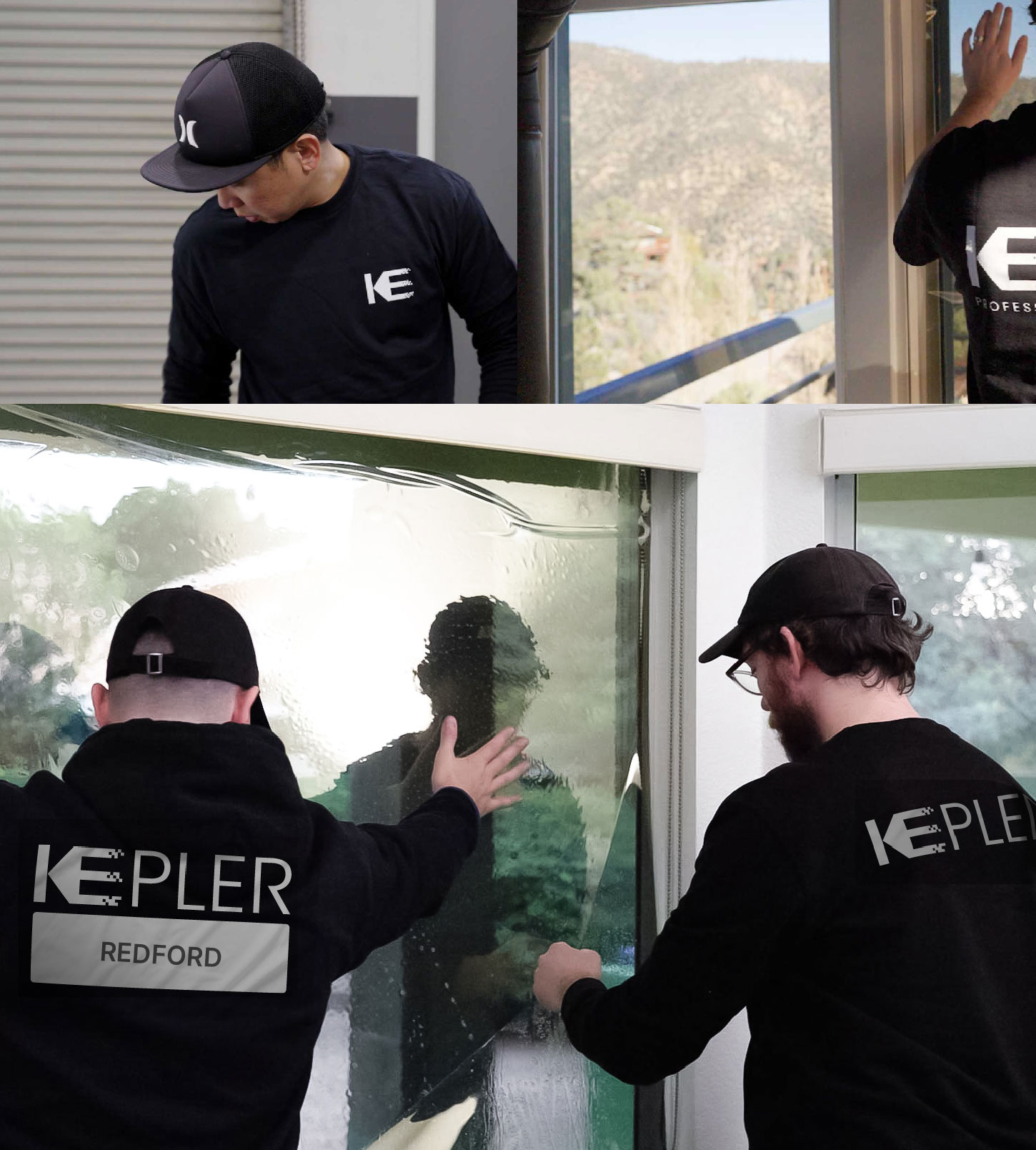 Expert Technician Installing Advanced Window Tint to Home in Redford