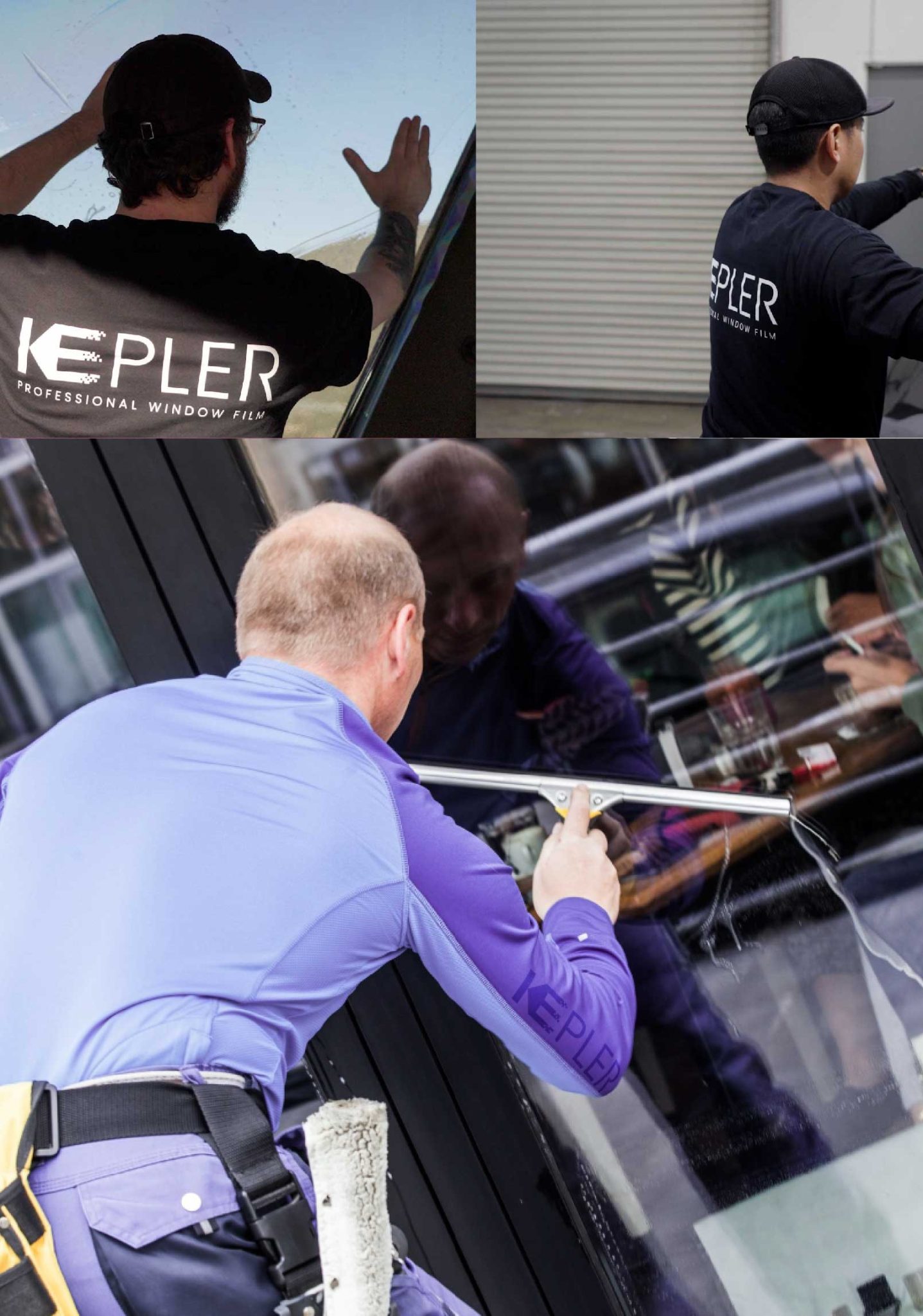 Kepler Professional Applying Anti-Graffiti Window Film to a Mission Shop Front