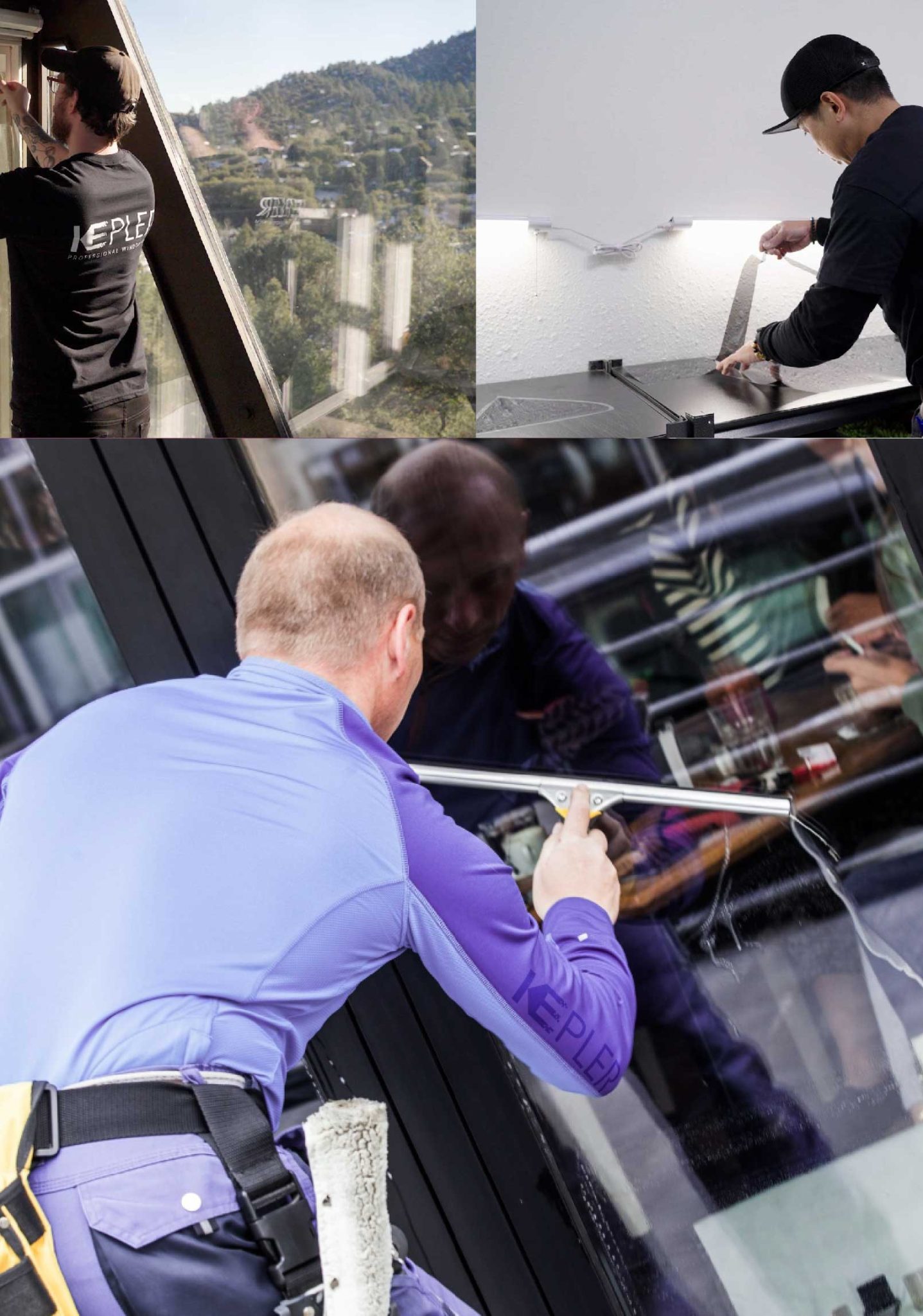 Kepler Professional Applying Anti-Graffiti Window Film to a San Benito Shop Front