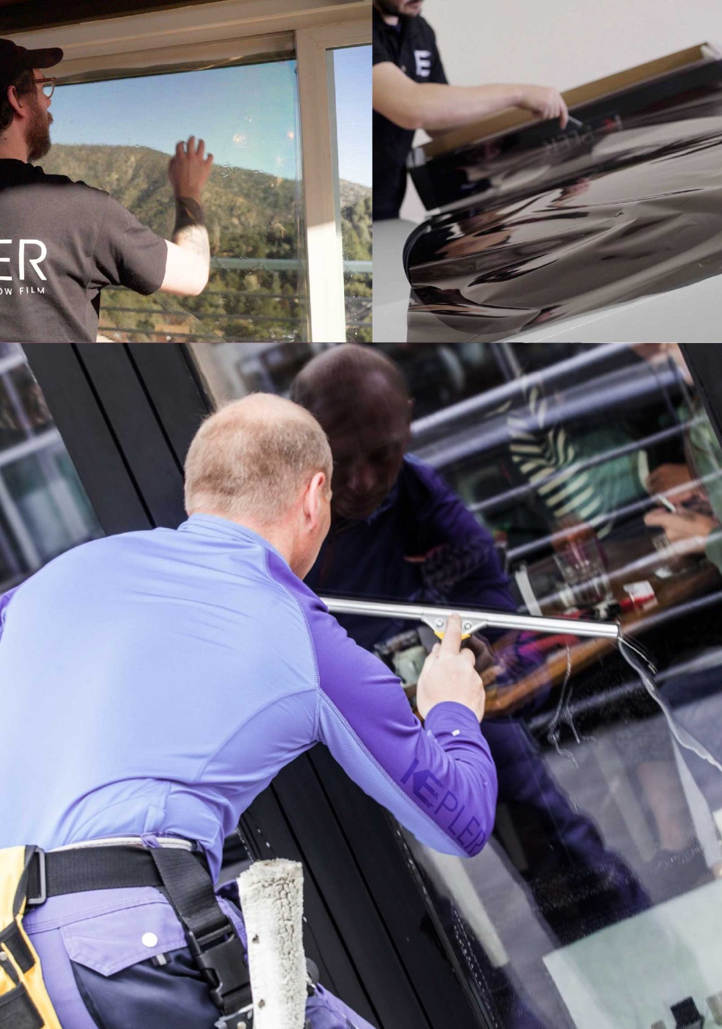 Kepler Expert Applying Anti-Graffiti Window Film to a Weslaco Shop Front