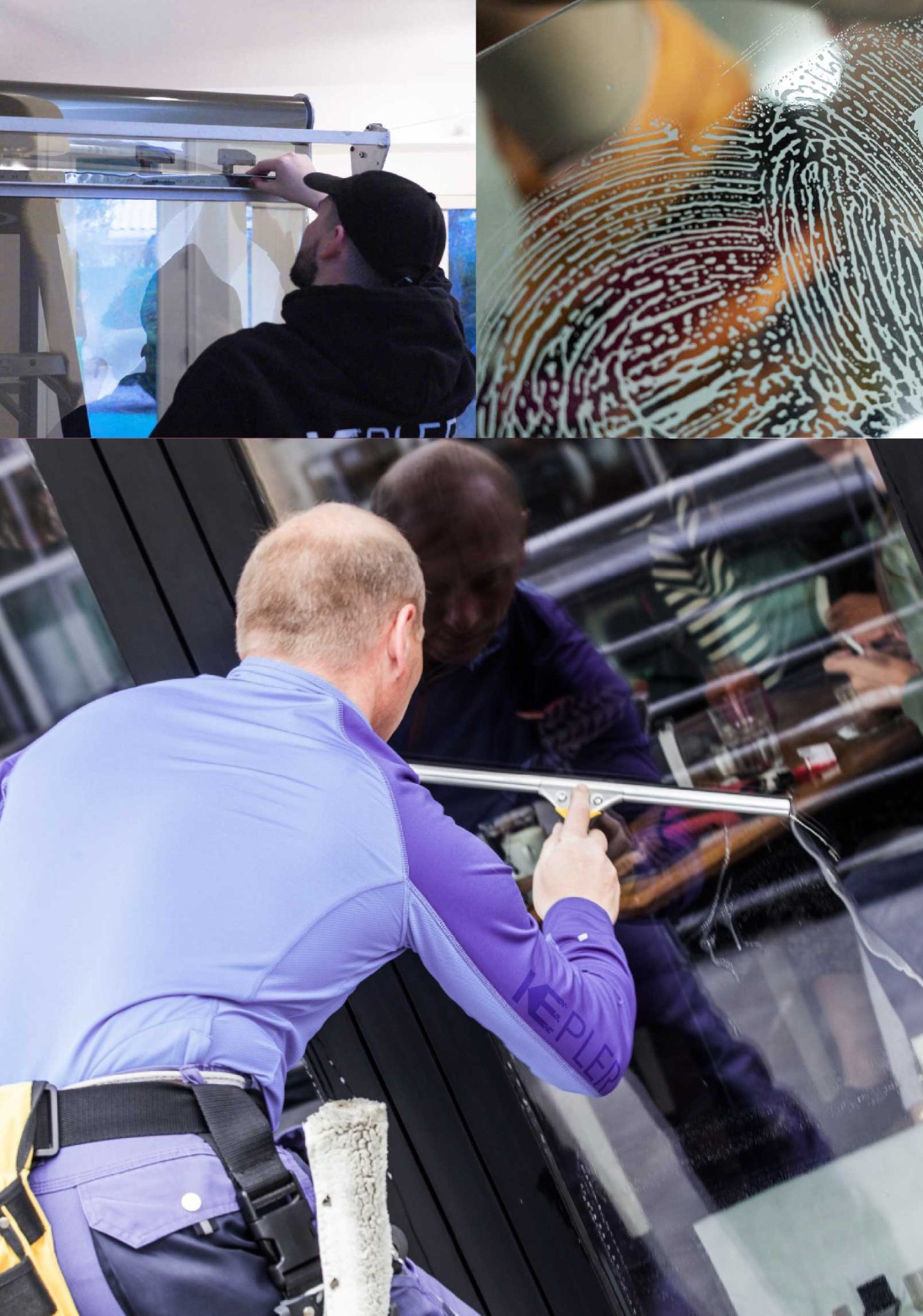 Kepler Professional Applying Anti-Graffiti Window Film to a Georgetown Shop Front