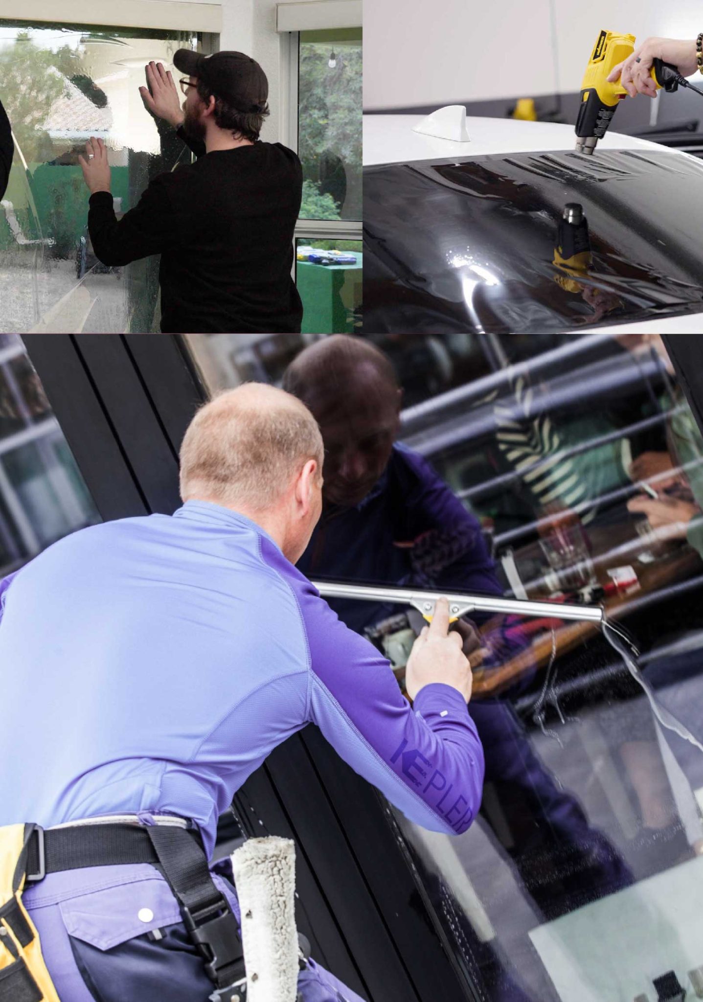 Kepler Expert Applying Anti-Graffiti Window Film to a Leander Shop Front