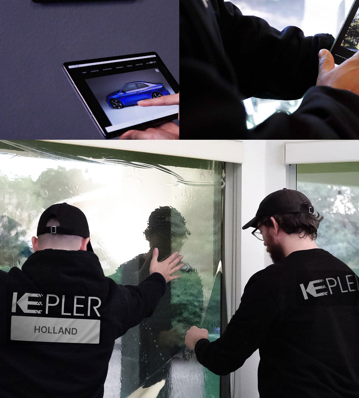 Kepler Technician Fitting Advanced Window Tint to Home in Holland