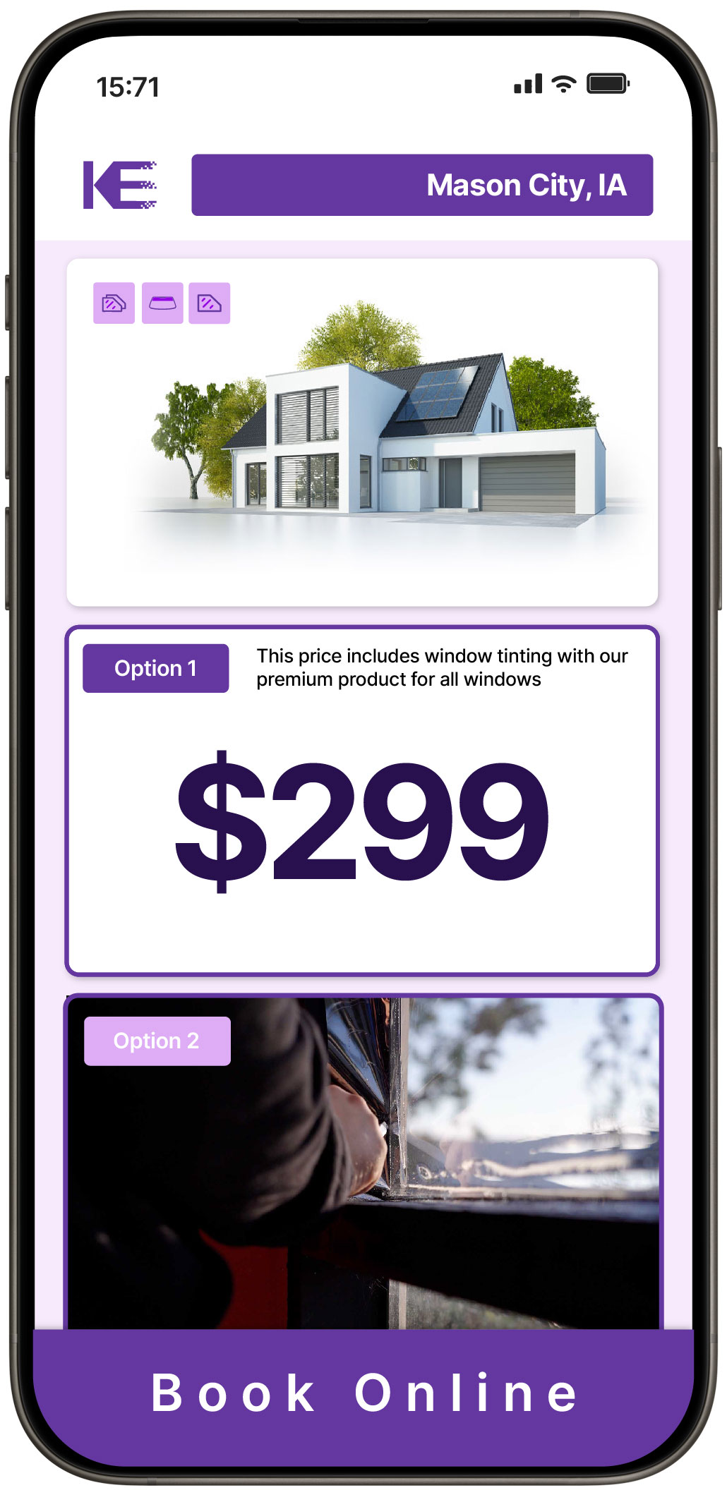 View Competitive Home Window Tinting Prices in Mason City, Iowa