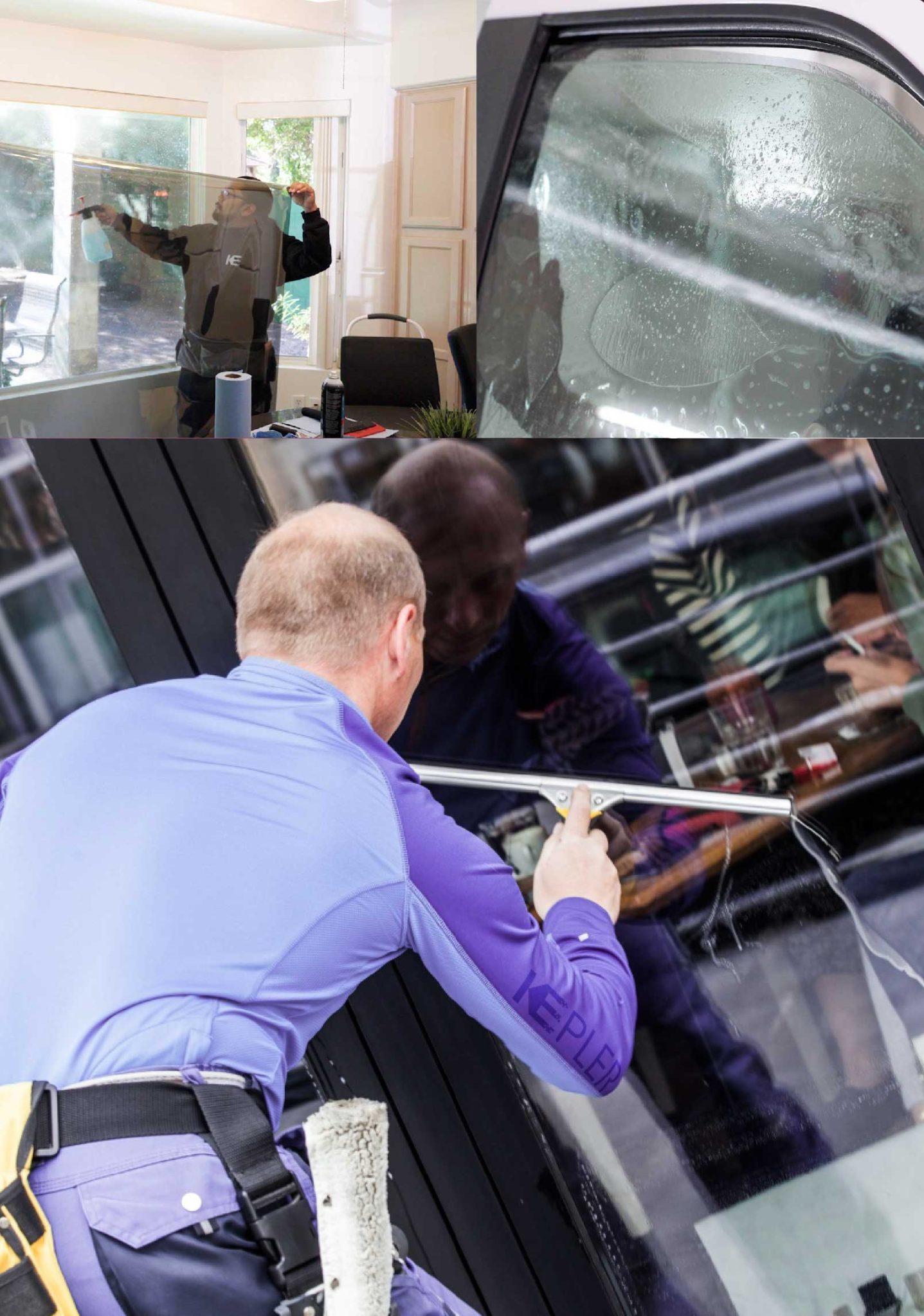 Kepler Skilled Applying Anti-Graffiti Window Film to a Wheat Ridge Shop Front